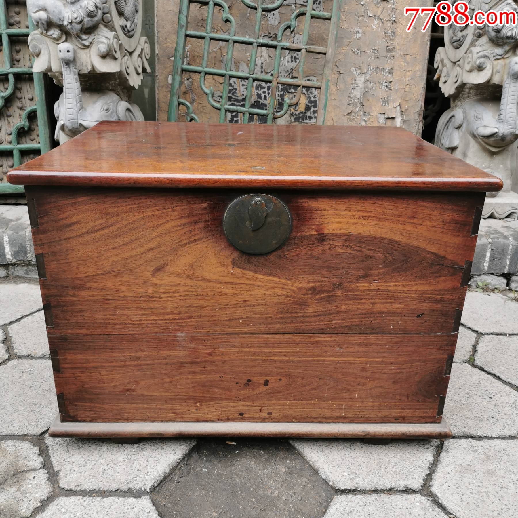 清代红木箱子红酸枝木钱箱