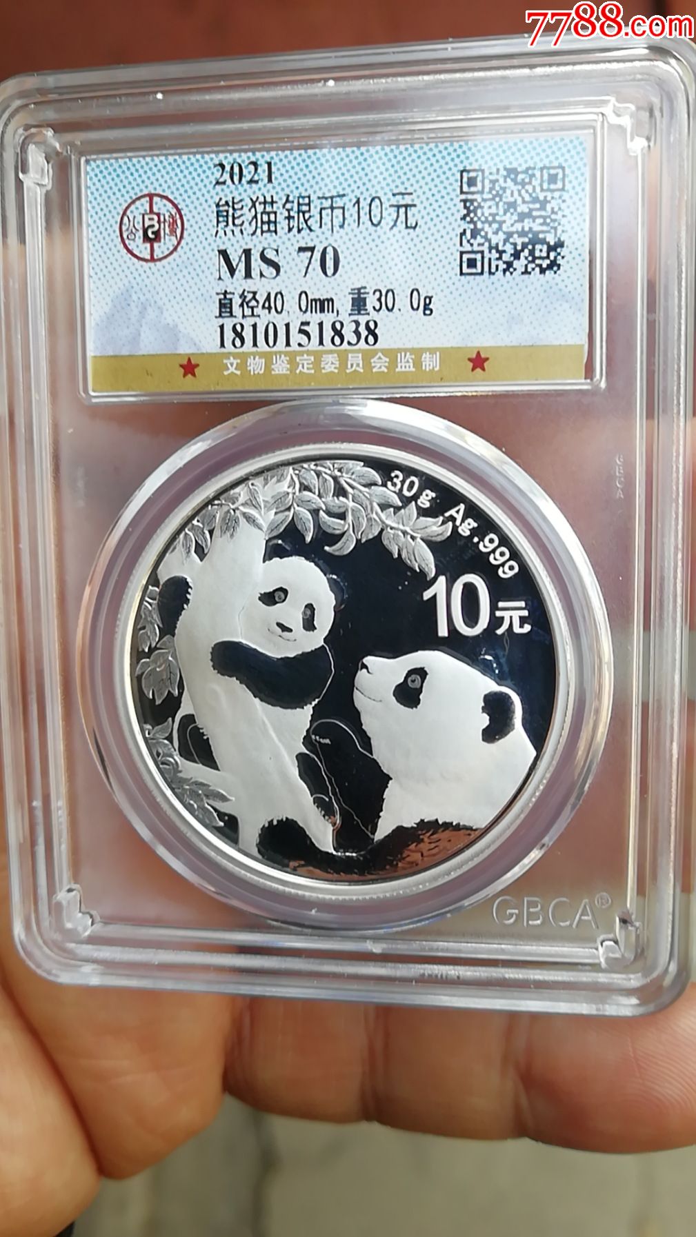 熊猫银币2银猫30克银币2021熊猫银币10元