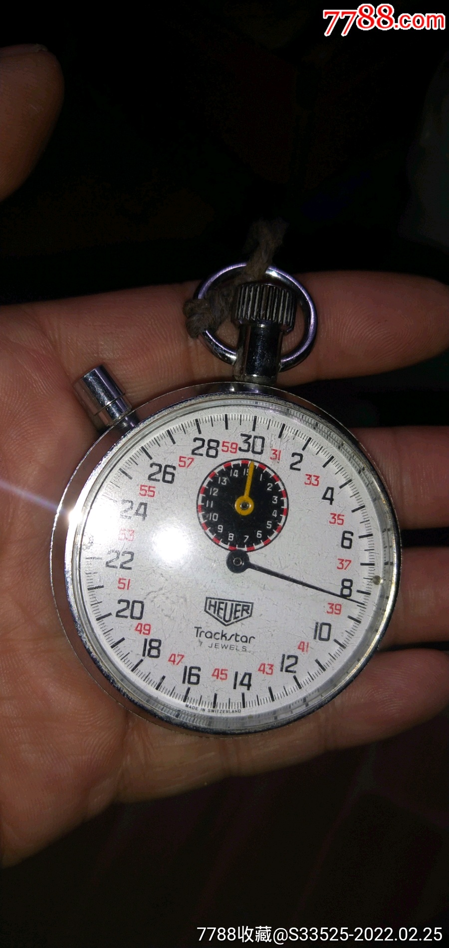 瑞士豪雅计时秒表22古董表收藏