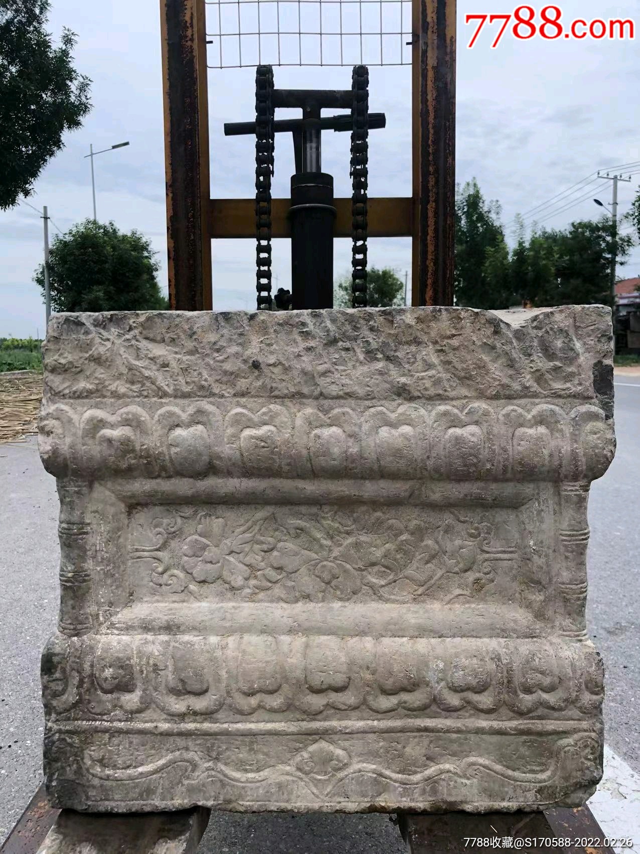 青石柱墩明代四面工全品无磕碰尺寸长48宽48高46