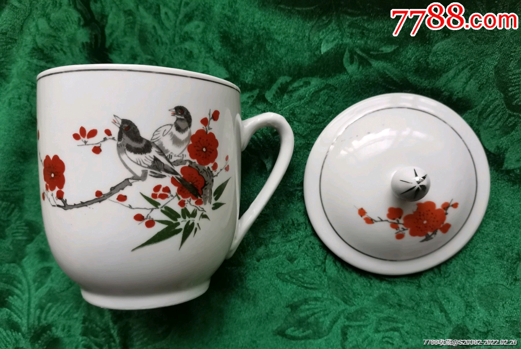 中國界牌喜上眉梢茶杯64只(一原箱)_價格1920元_第1張_7788商城__七七