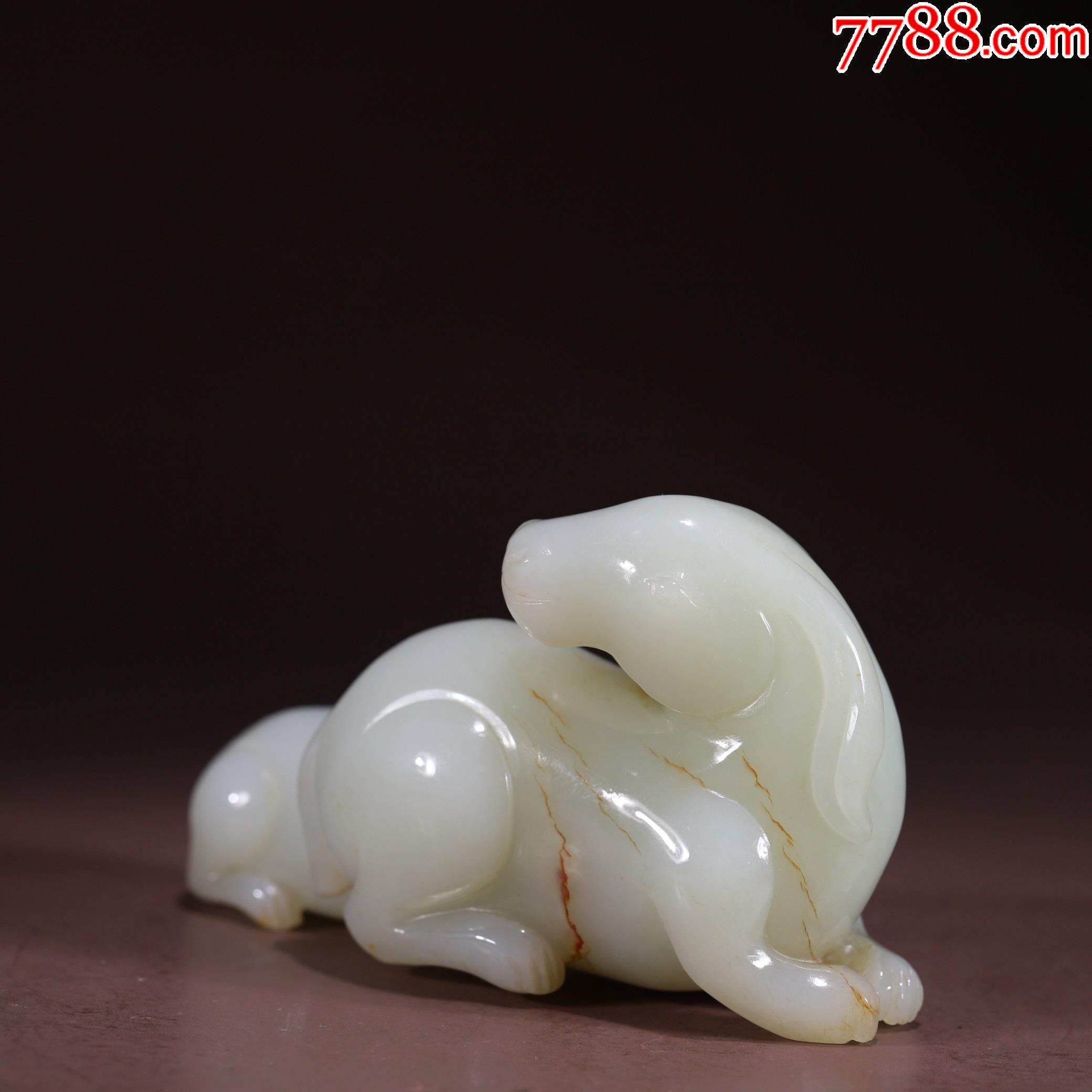 清和田玉子母兔摆件