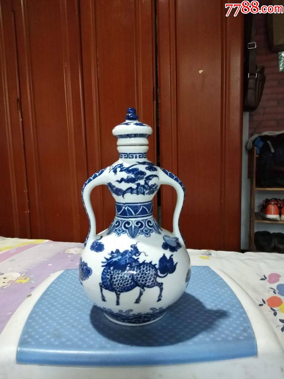 官帽双耳老酒瓶一个木塞盖