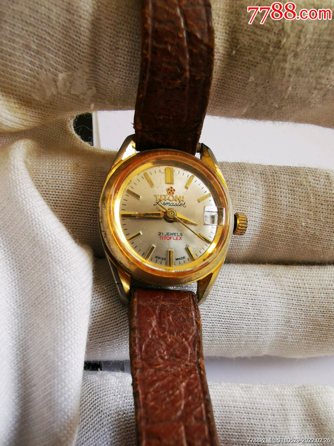 瑞士梅花牌梅花日历女手表