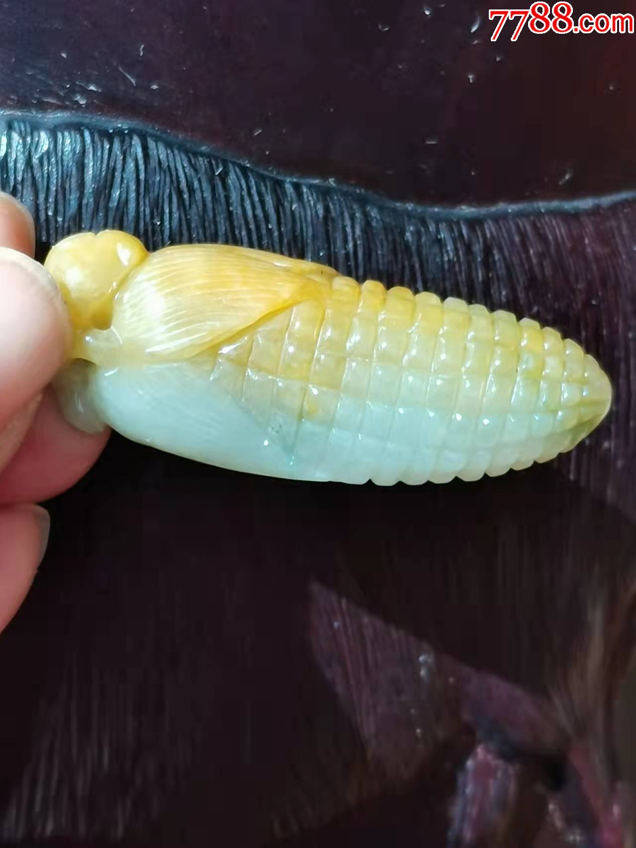 天然缅甸翡翠a货玉米型吊坠