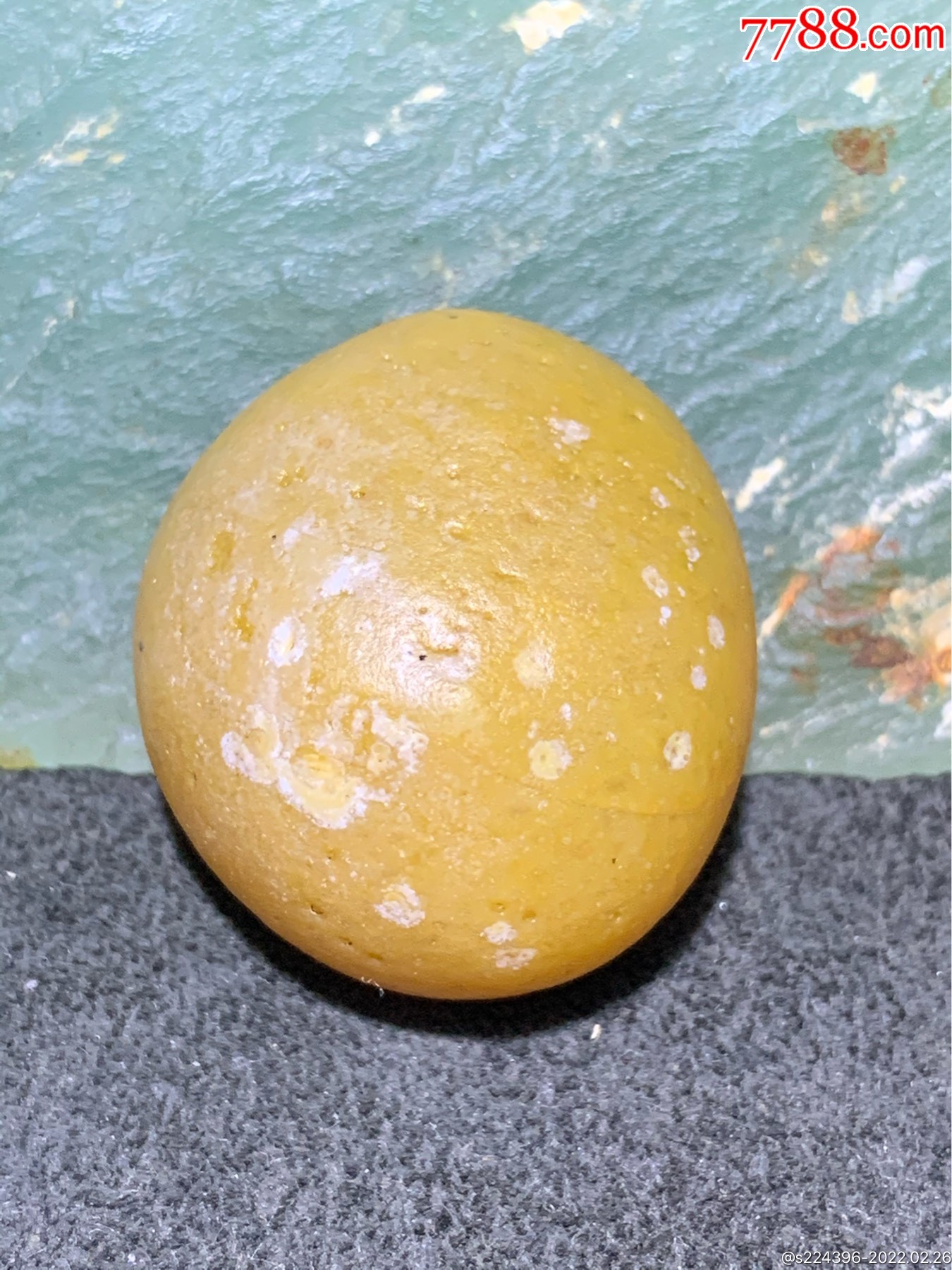 放福利精美天然鸡油黄色阿拉善玛瑙原石一颗