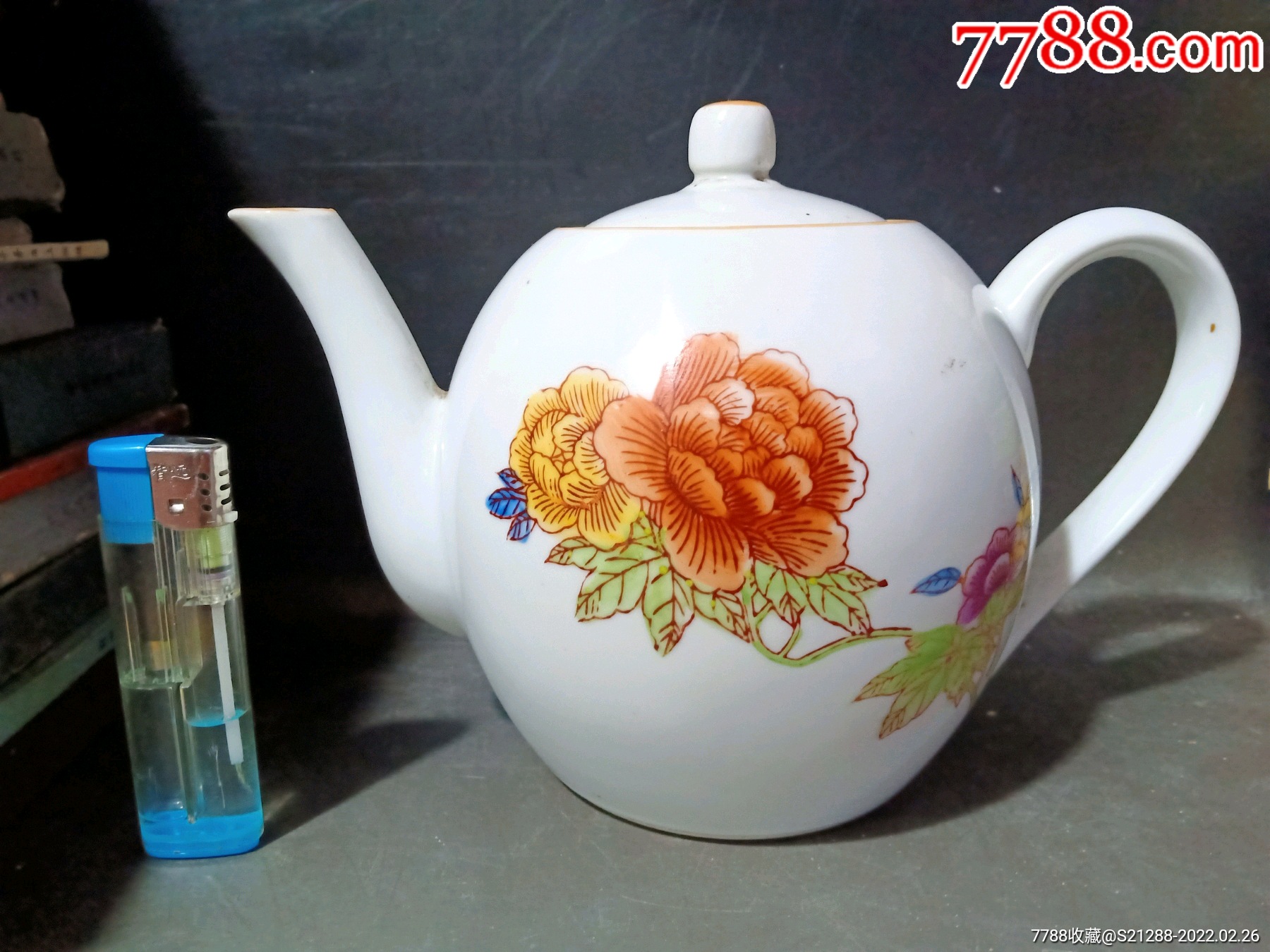 六十年代手绘茶壶