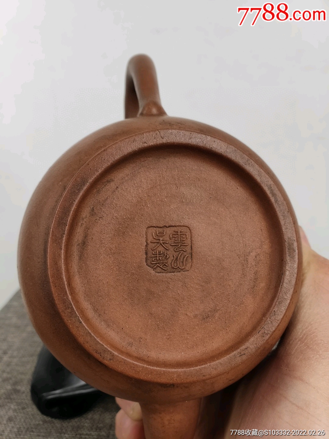 民间收到民藏吴云山制底款老紫砂壶一把包浆醇厚保存完整十分难得收藏