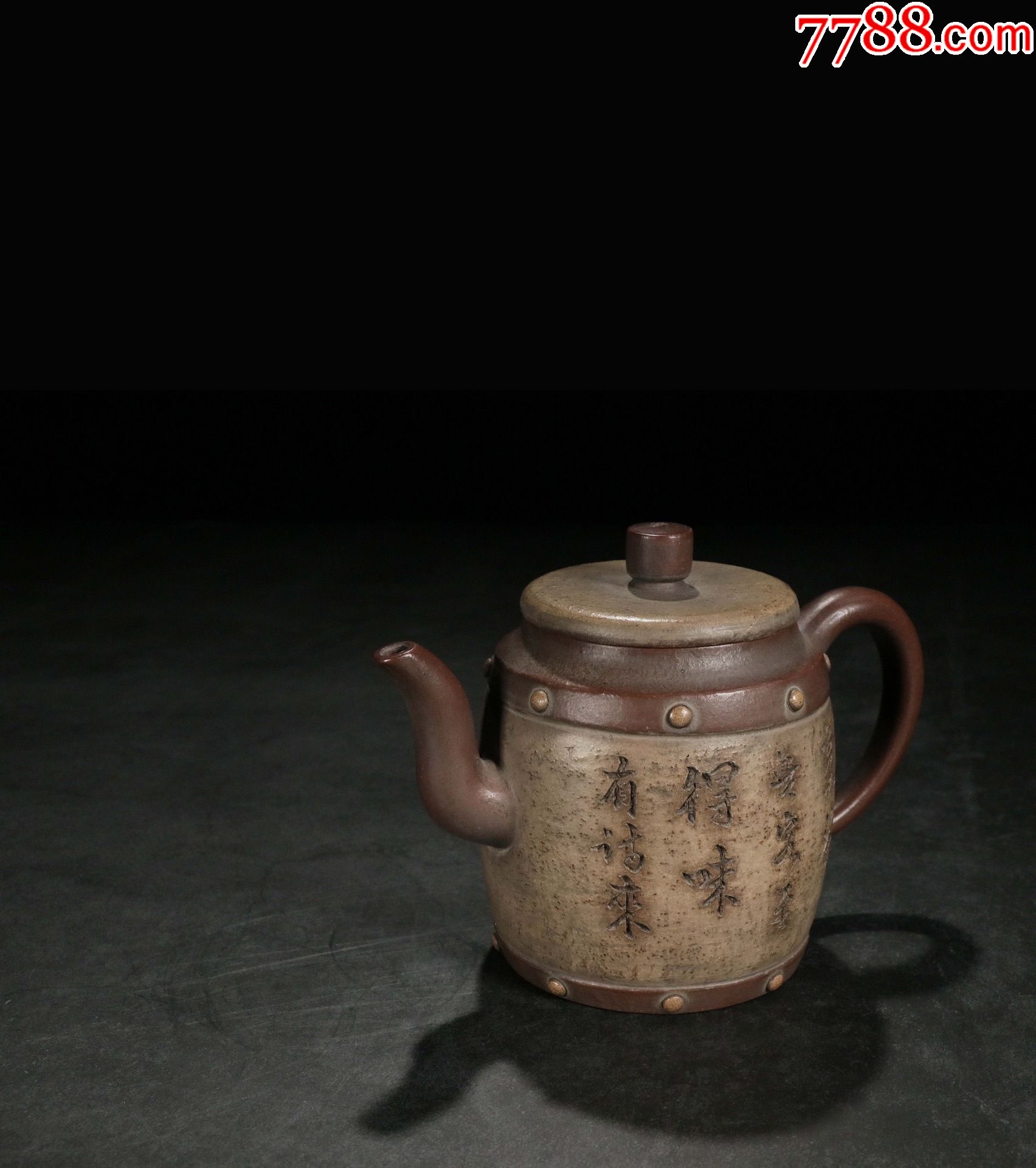 【李茂林】刻绘鼓形壶-价格:2800元-se85587483-紫砂壶-零售-7788陶器