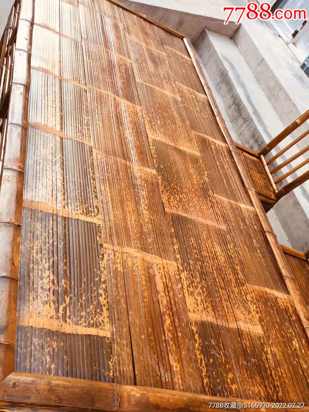 宁舍食无肉不可居无竹纯班竹大茶桌又名办公桌一套做工精湛完好牢固