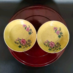 民国江西杨吉盛出品瓷肥皂盒一对