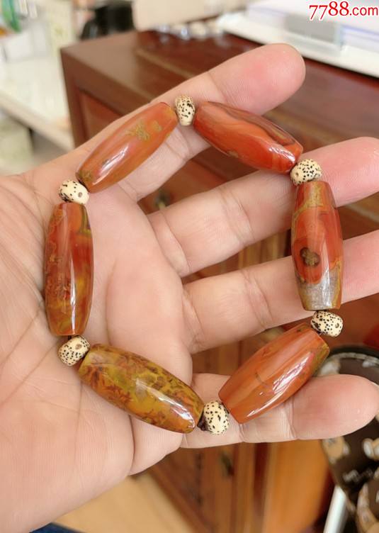 战国红玛瑙手串