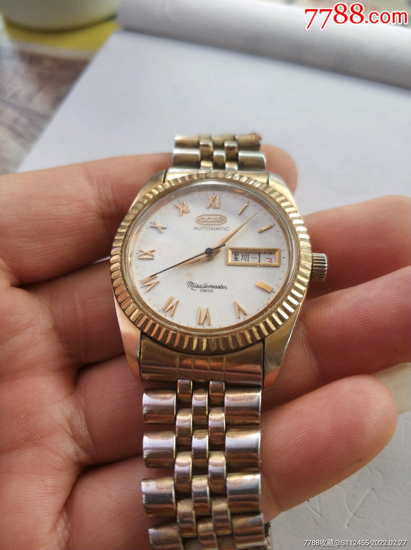 瑞士乐都全自动机械男表28362没有表把我配一个英纳格表把不走时表很