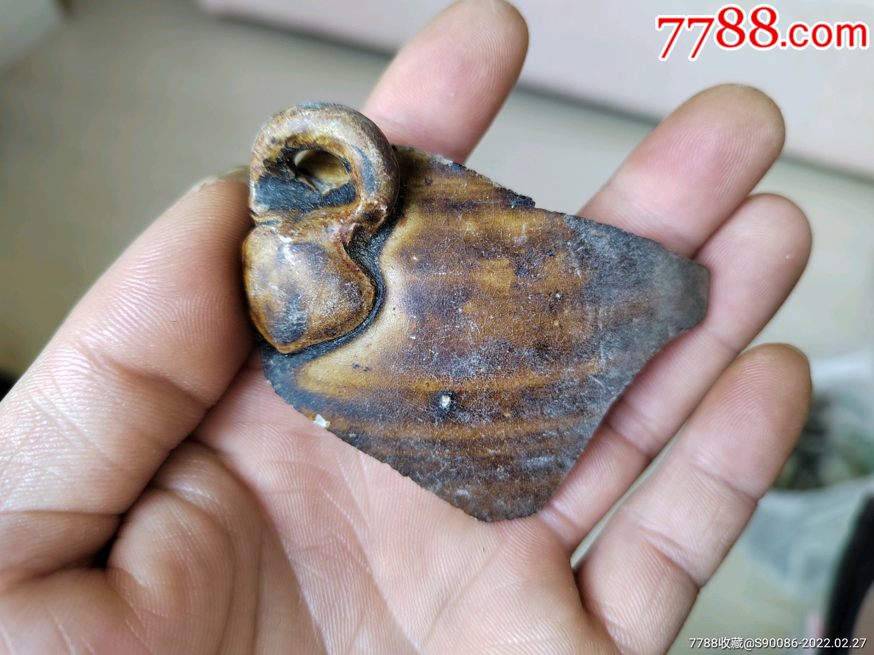 宣州窑鳝鱼黄釉罐子瓷片标本