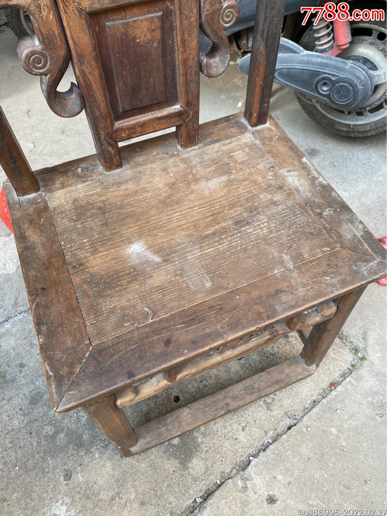 晚清民国时期柏木靠背椅