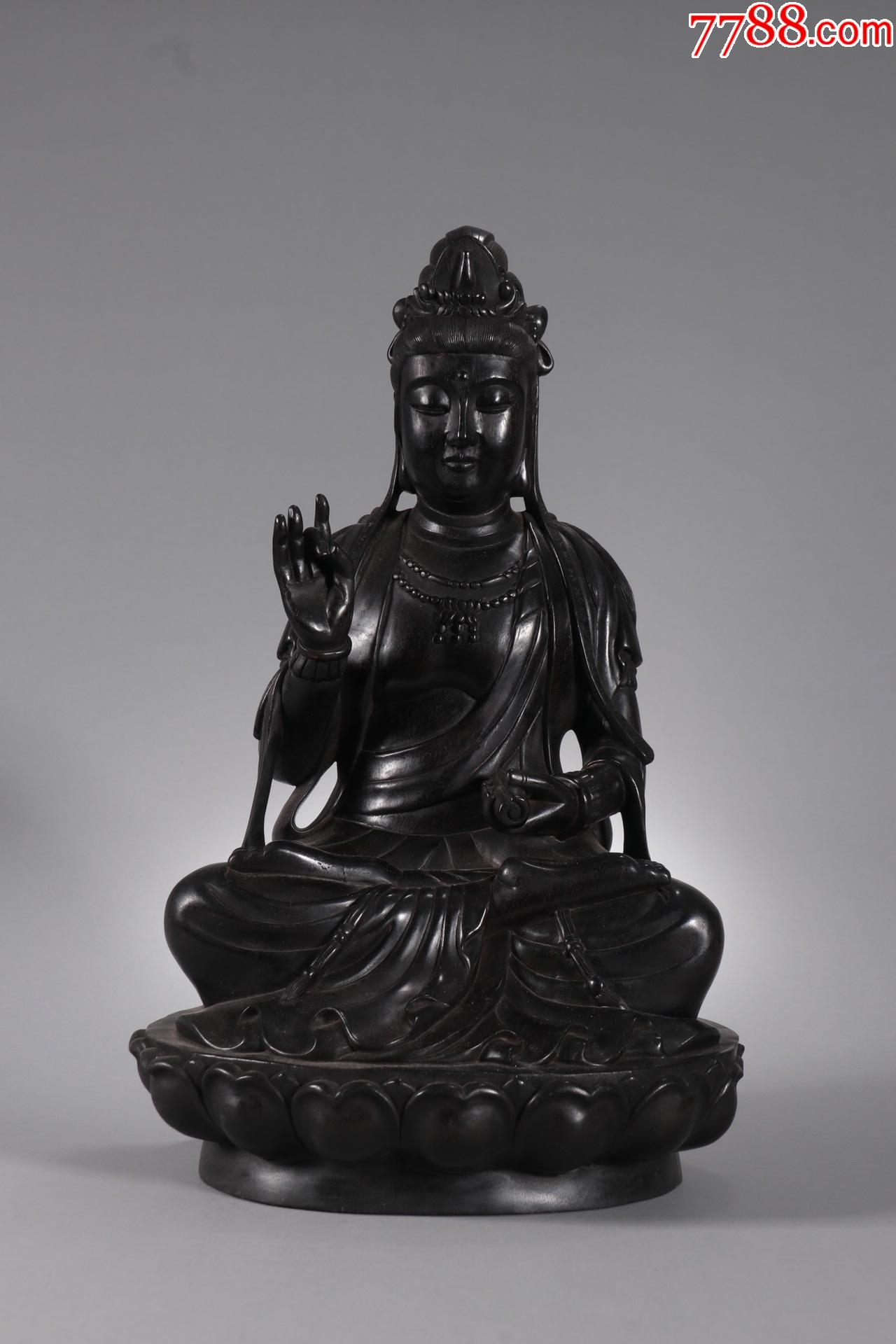 紫檀木"坐莲观音"尊像-价格:9000元-se85599204-木佛像/人像-零售