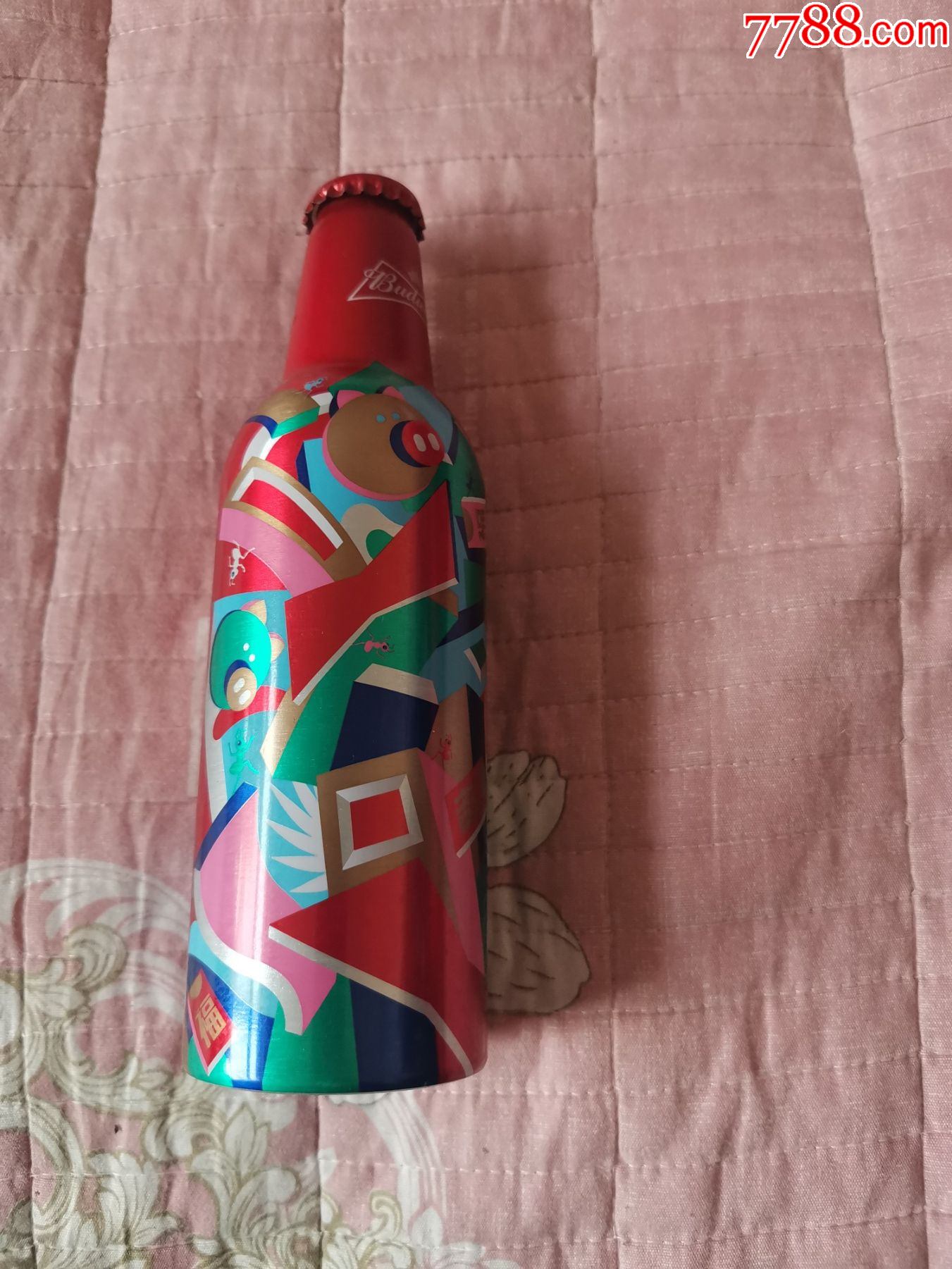 百威啤酒铝瓶97度355l2019新春快乐猪年贺岁版