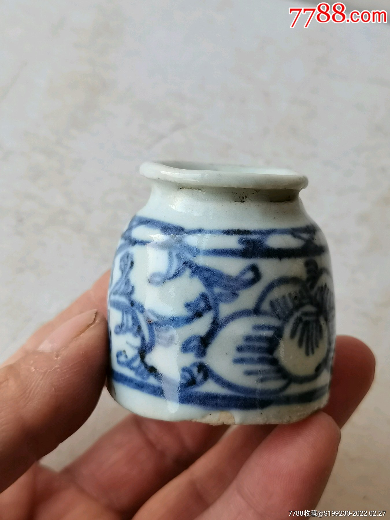 青花瓷小药瓶青花瓷小瓶清代青花瓷药瓶