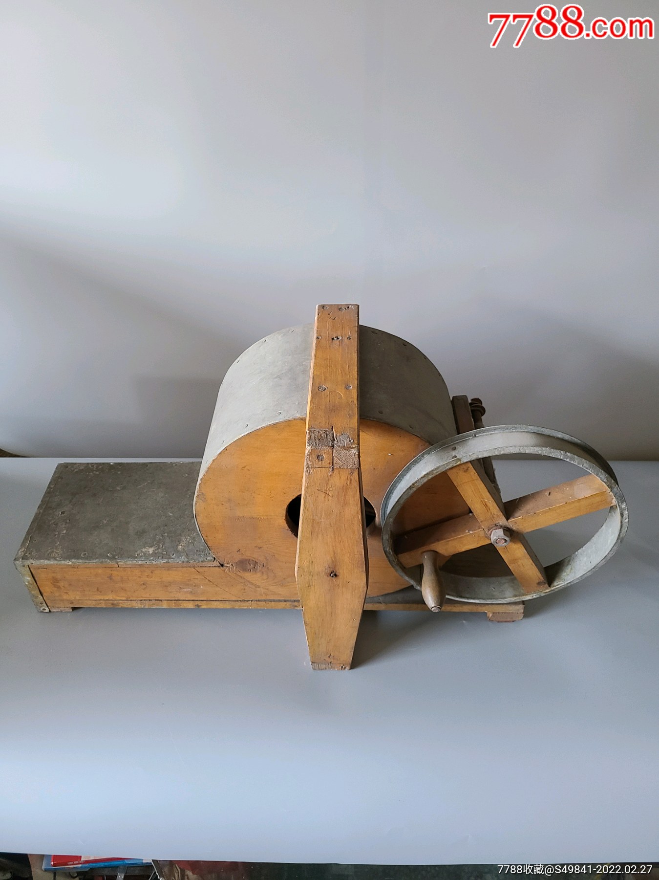 美品50年代朝鲜高丽大型老木制手摇风匣木器