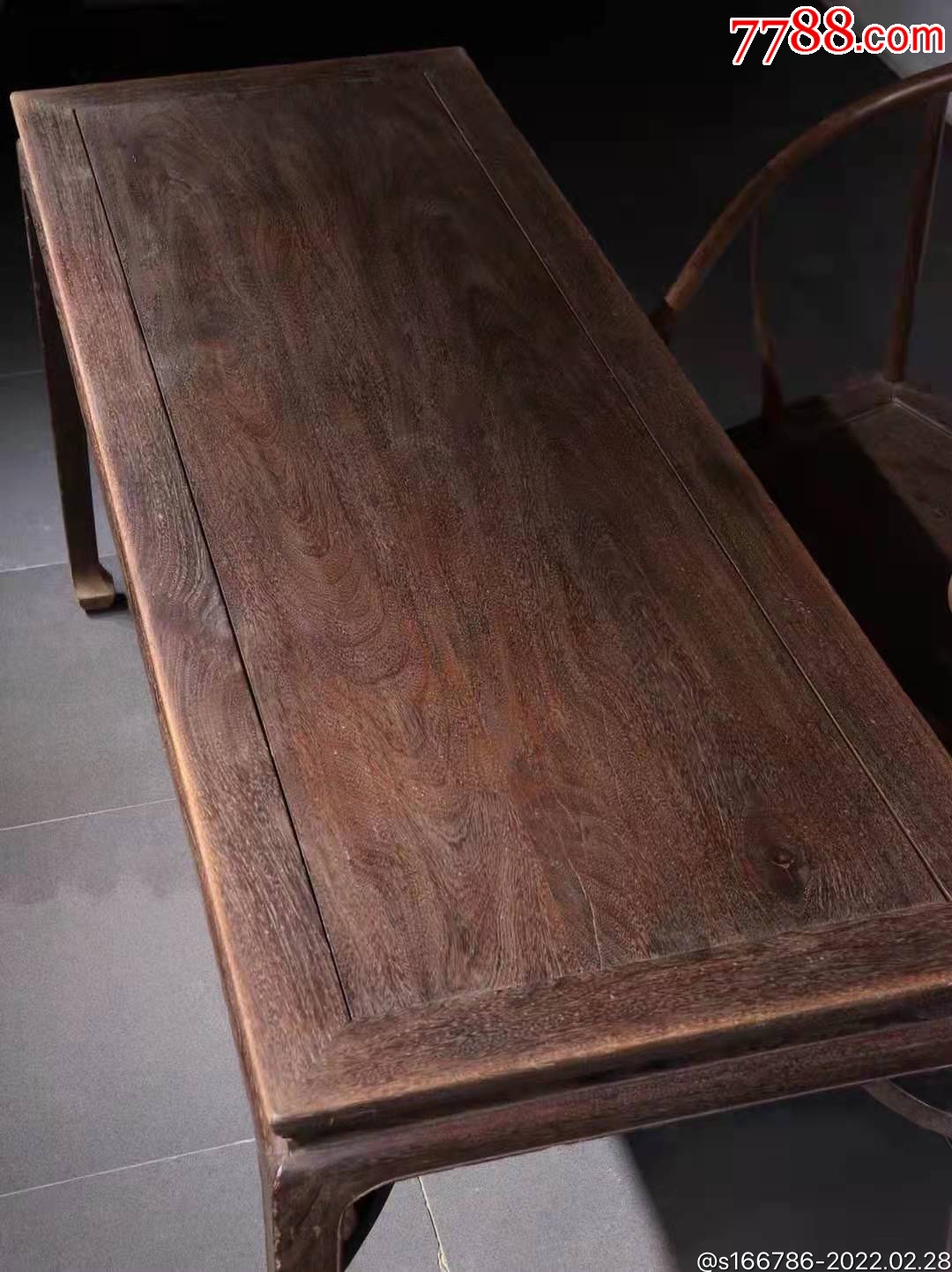 至臻之器铁力木霸王伥画案此案用料铁力木尺寸阔绰用料十足高束