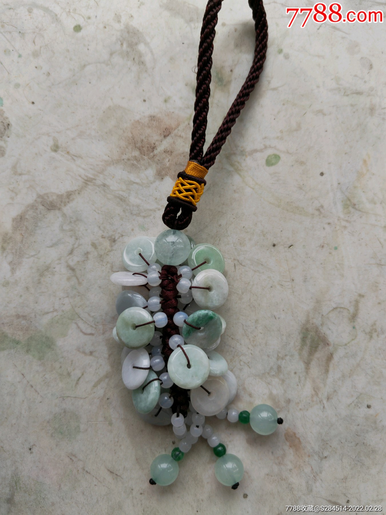 特价包邮翡翠车挂件天然缅甸翡翠汽车钥匙挂件包挂饰品高档车用挂饰带