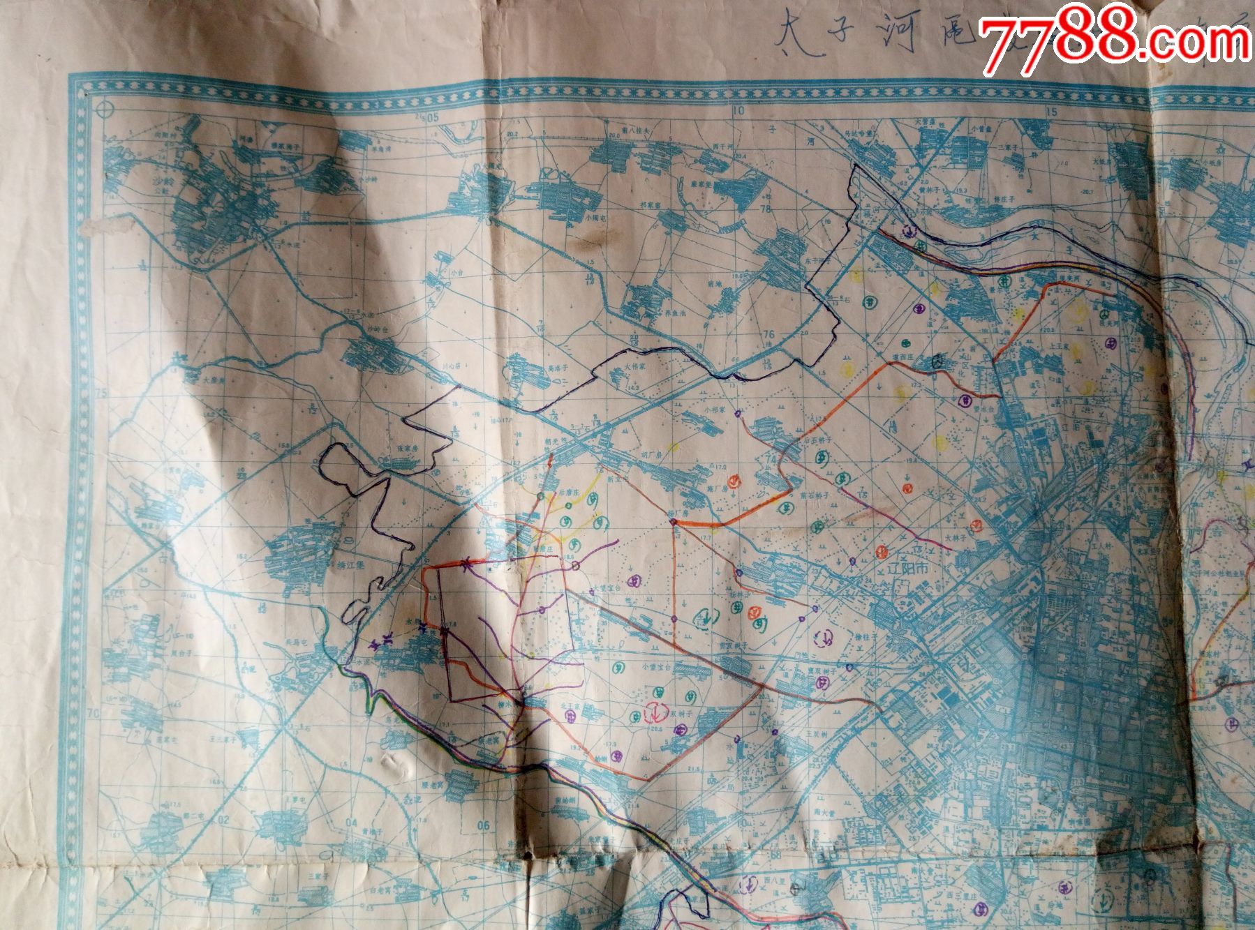 八四年对开辽阳市太子河区农建分年实施图