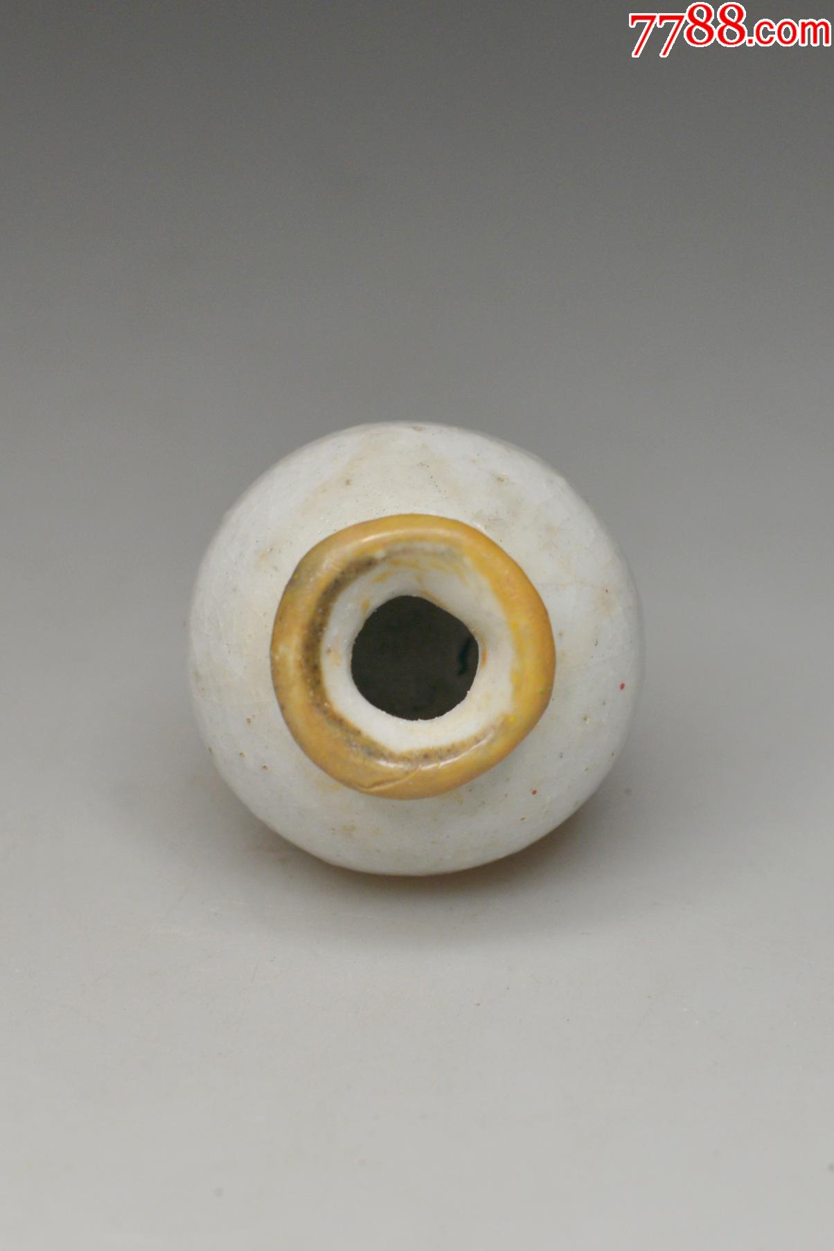 哥釉石榴尊石榴花瓶白釉窑址货文房摆件香道香插