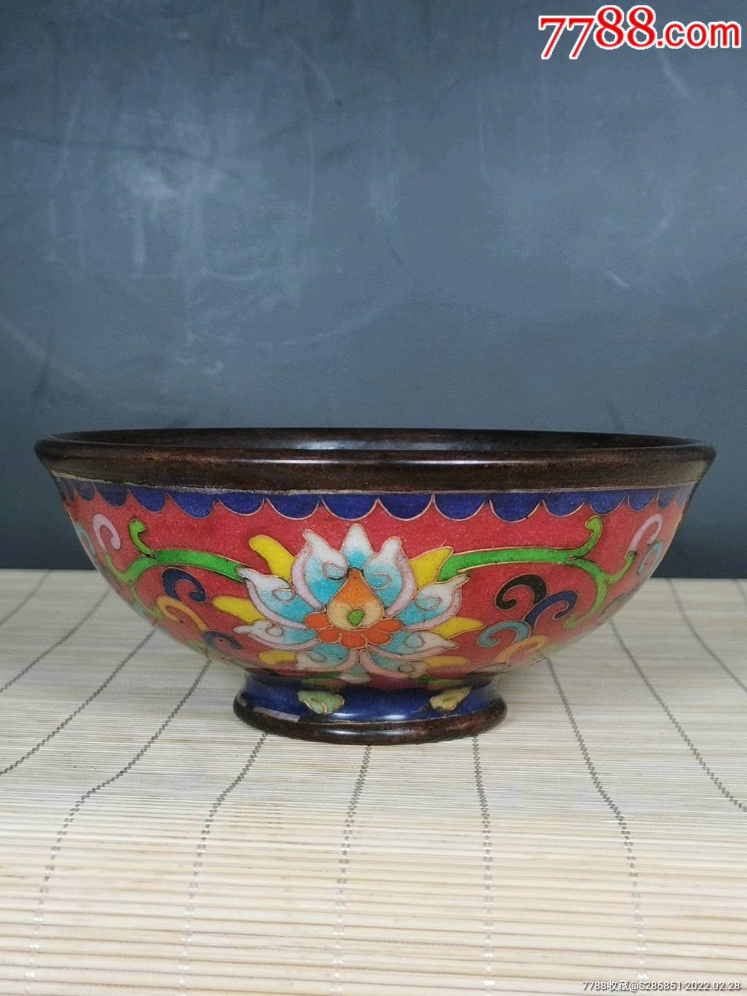 铜景泰蓝碗摆件不议价