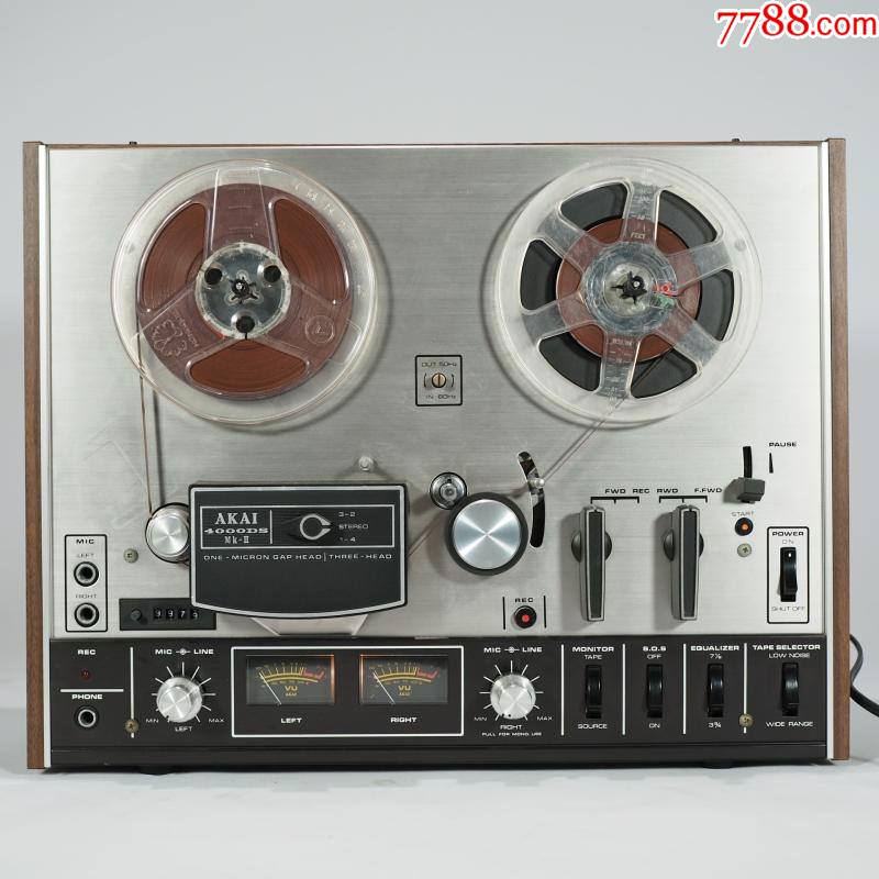古董日本雅佳开盘机akai4000dsmarkⅡ4轨单速开盘磁带录音机