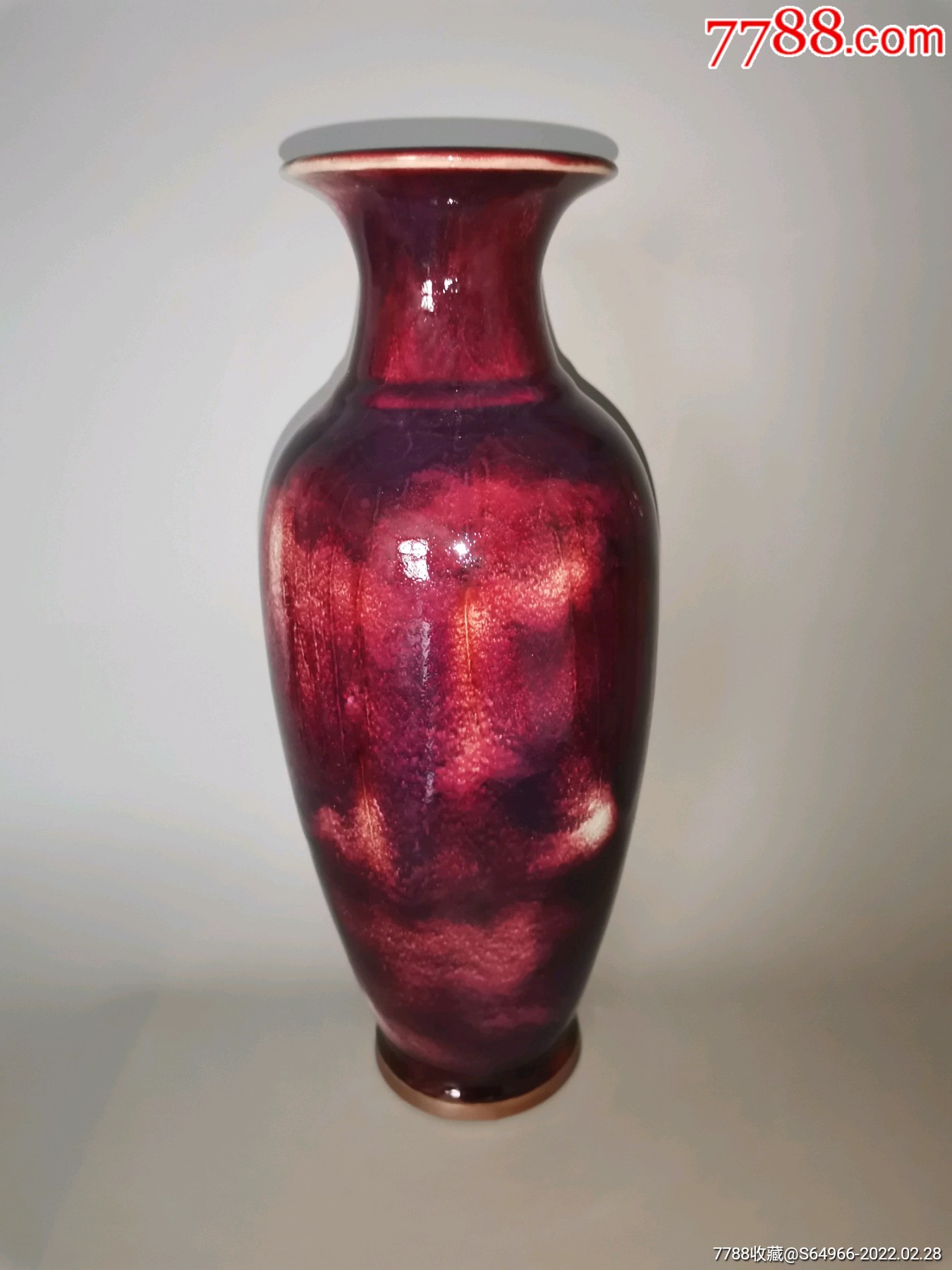 现代钧瓷神州钧窑观音瓶-价格:1800元-se85619264-花釉/窑变瓷-零售