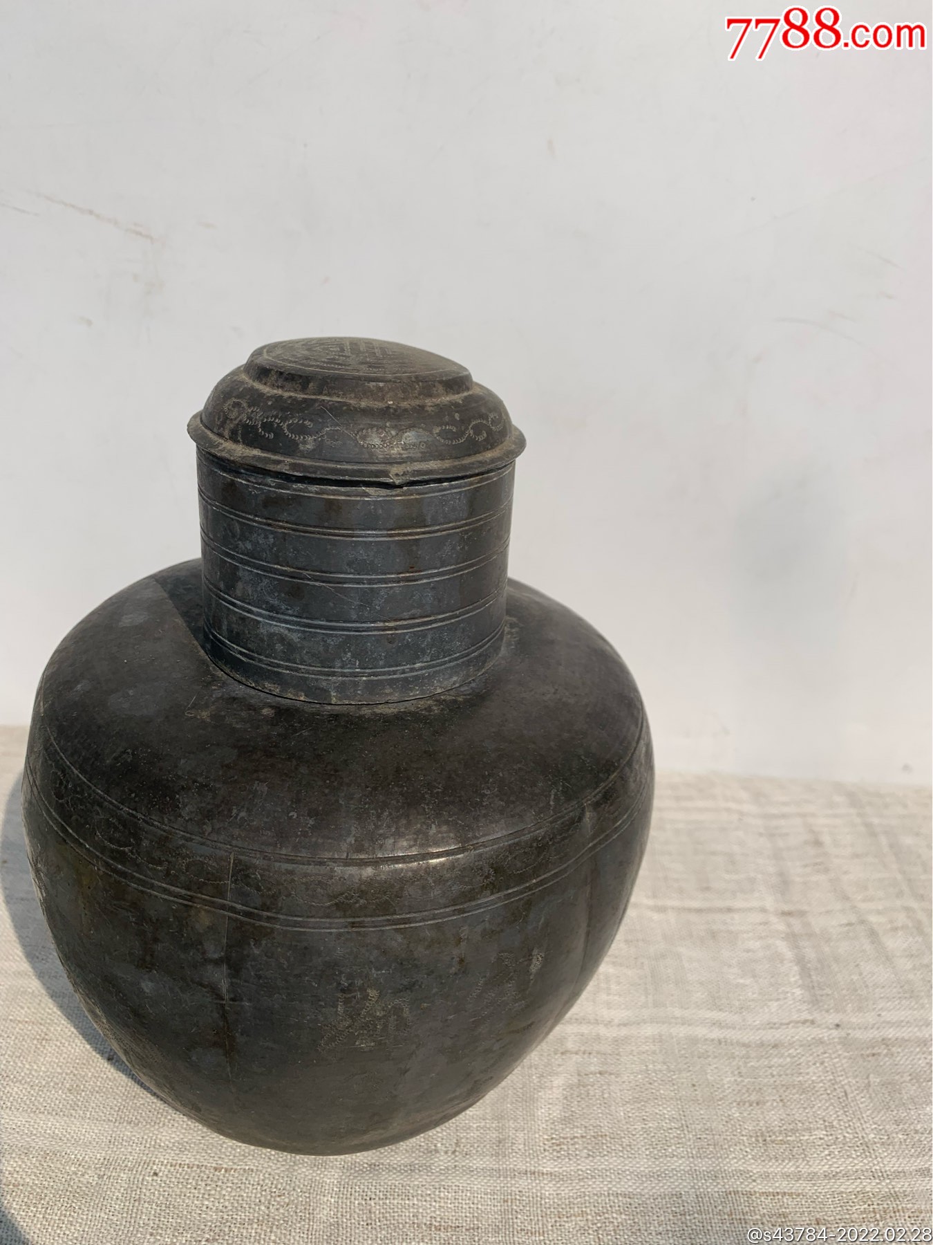 晚清名款锡茶叶罐老锡壶精品锡器