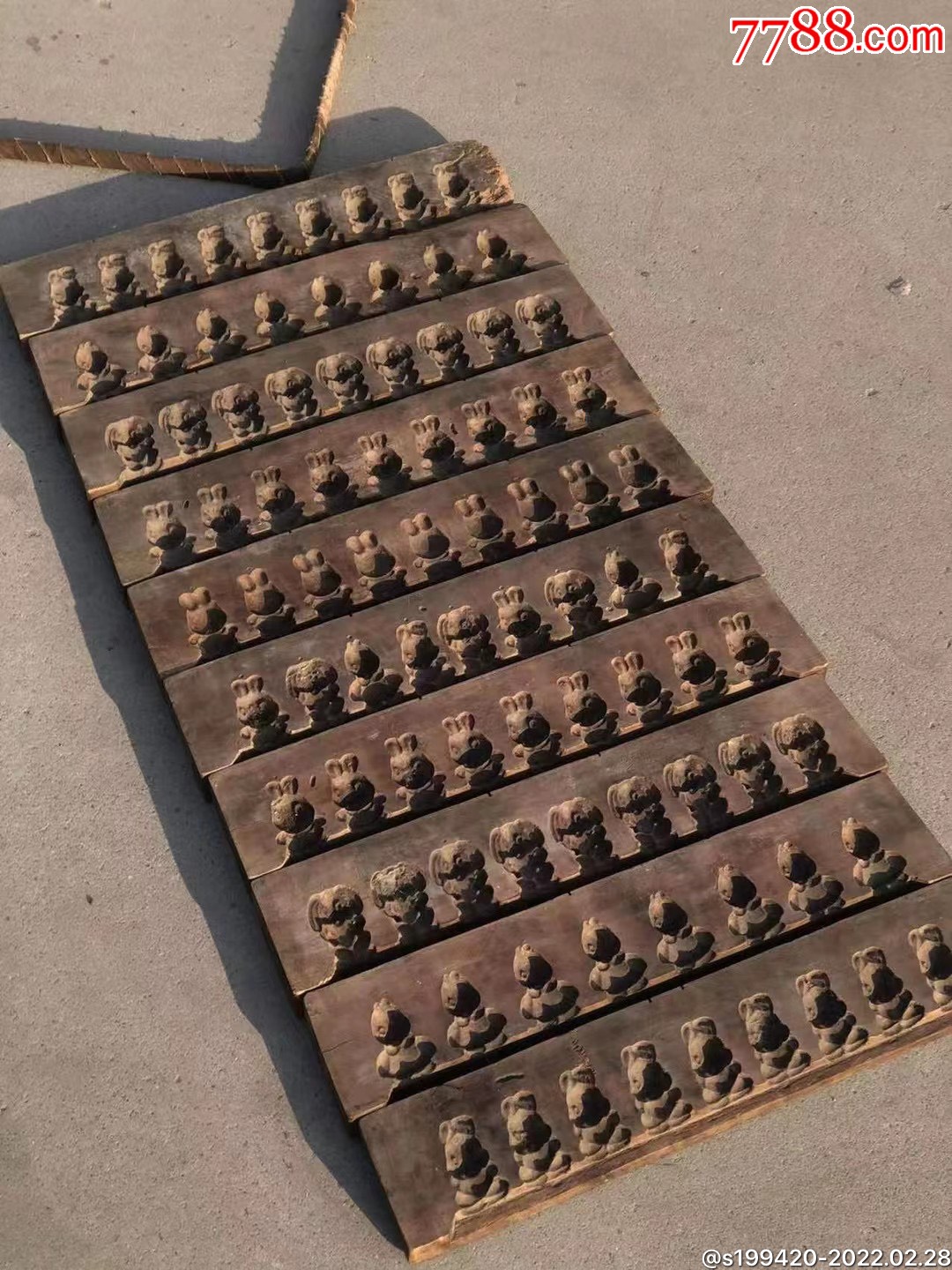 清代果木糖人模具一套全品包老展馆收藏佳品