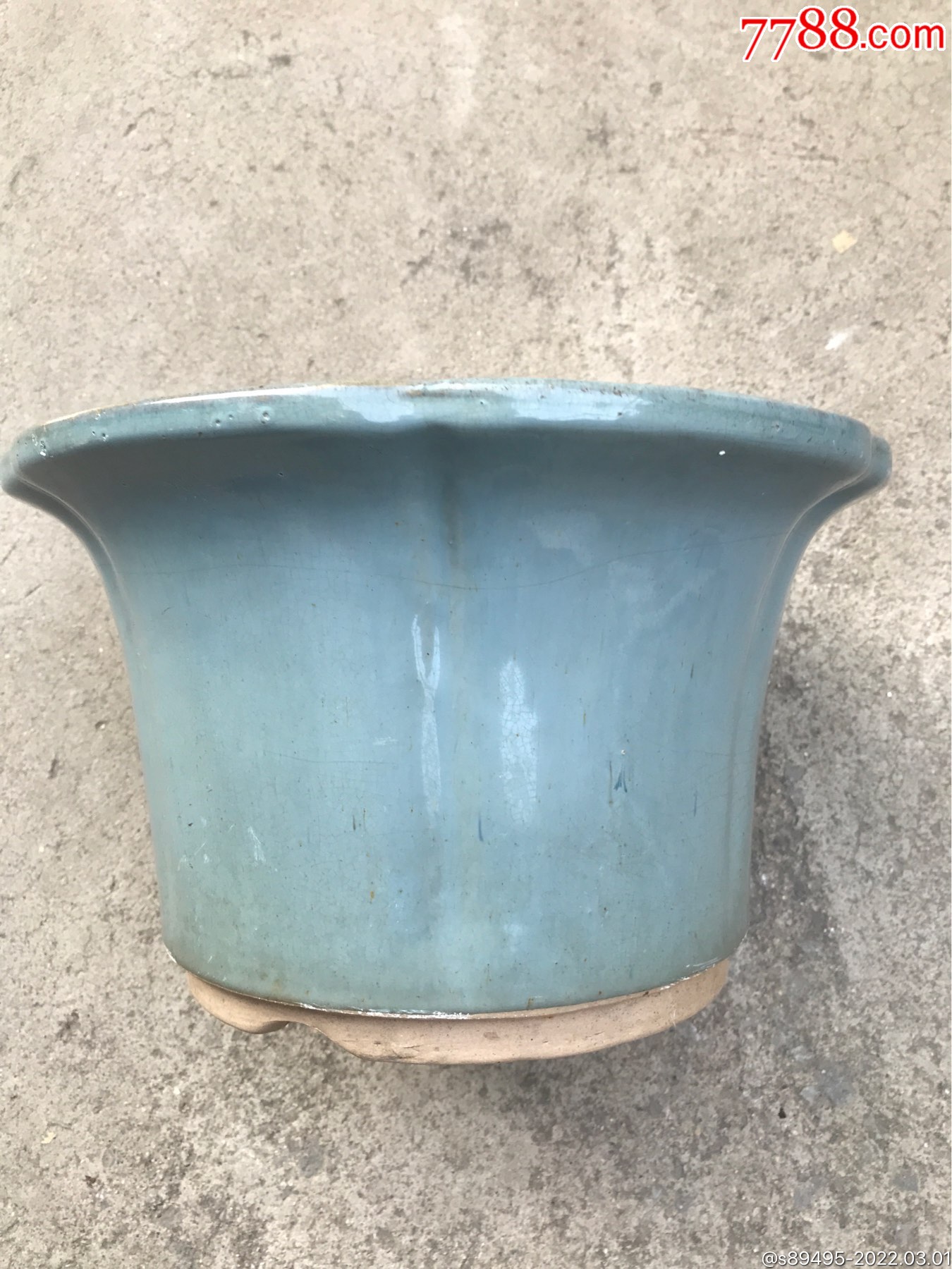 70年代紫砂签筒花盆