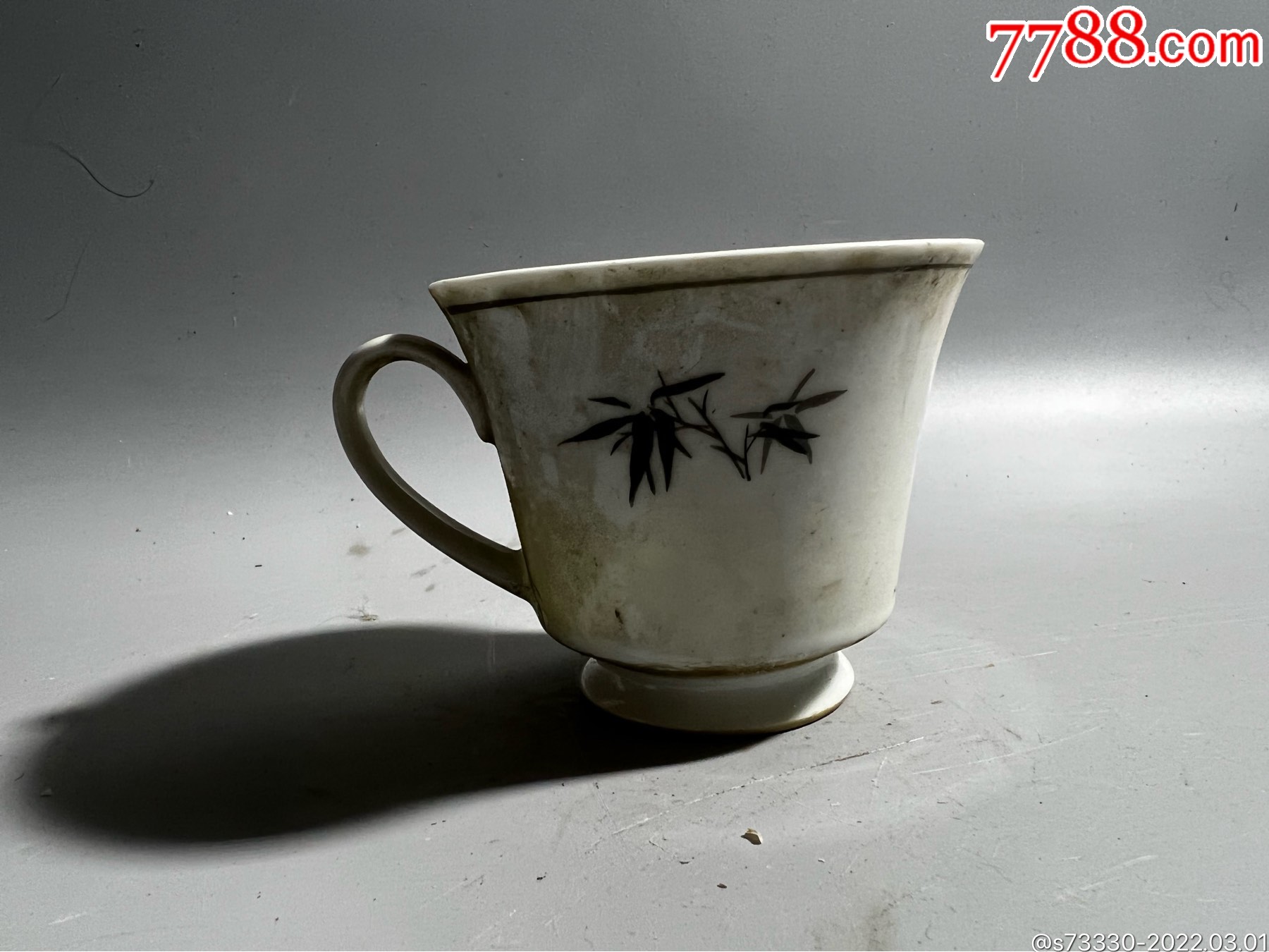 怀旧老物件老茶具80年代红茶耳杯一只20