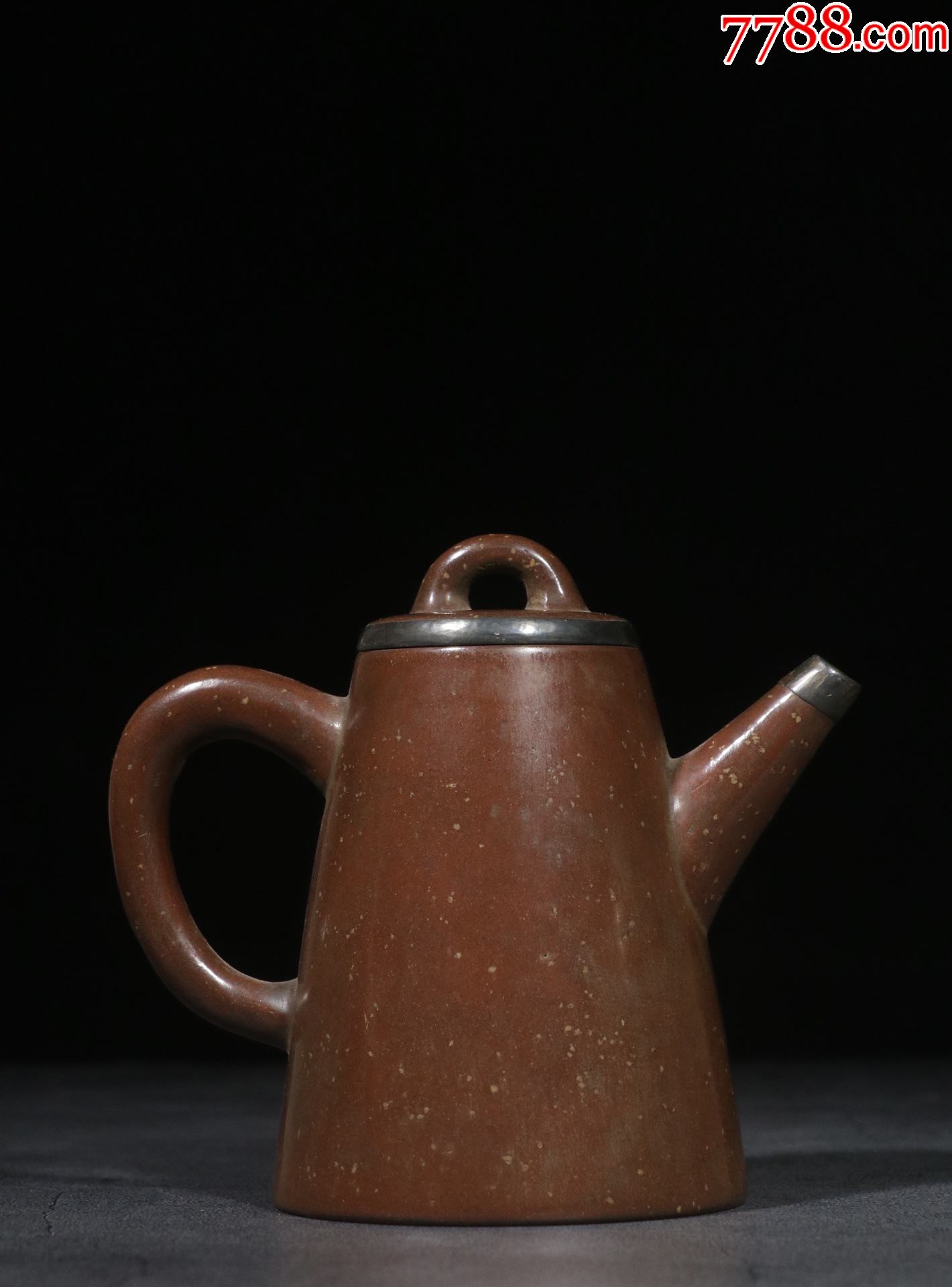 万宝款包银磨光素面紫砂壶