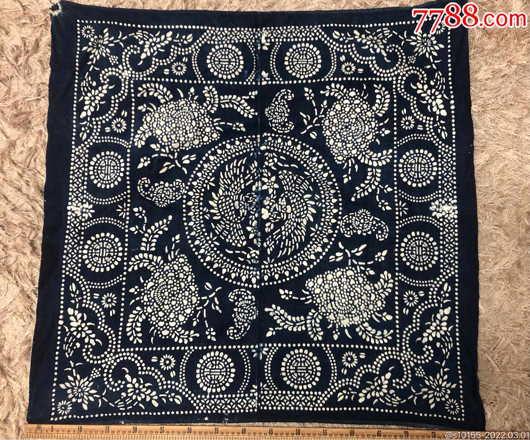 蓝印花布桌布台布282