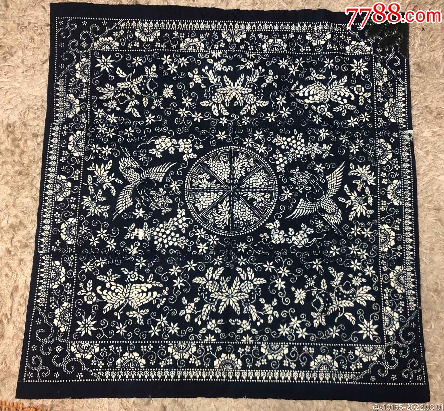 蓝印花布桌布台布283