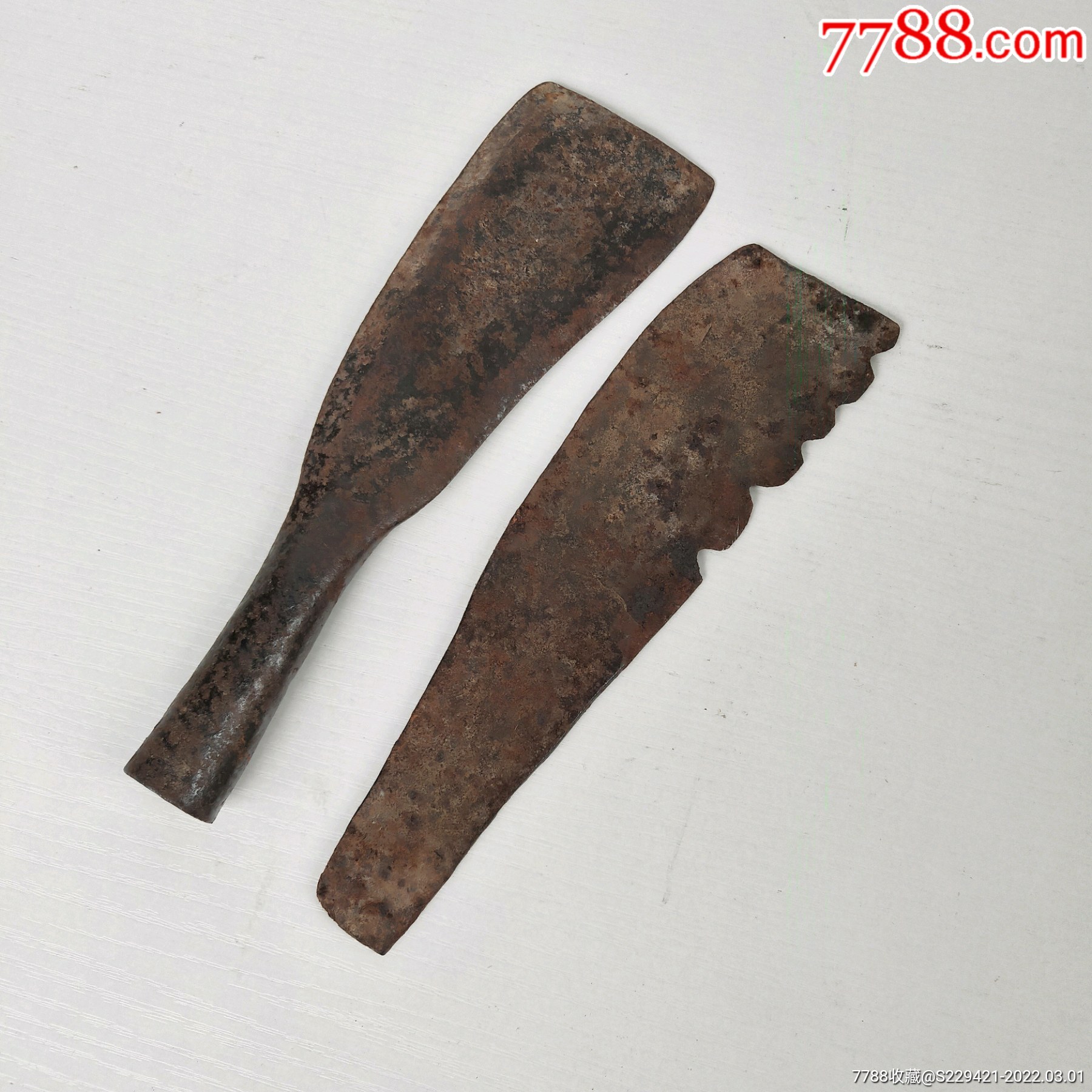 民国老铁匠锻打铁具木工工具篾匠竹丝刀