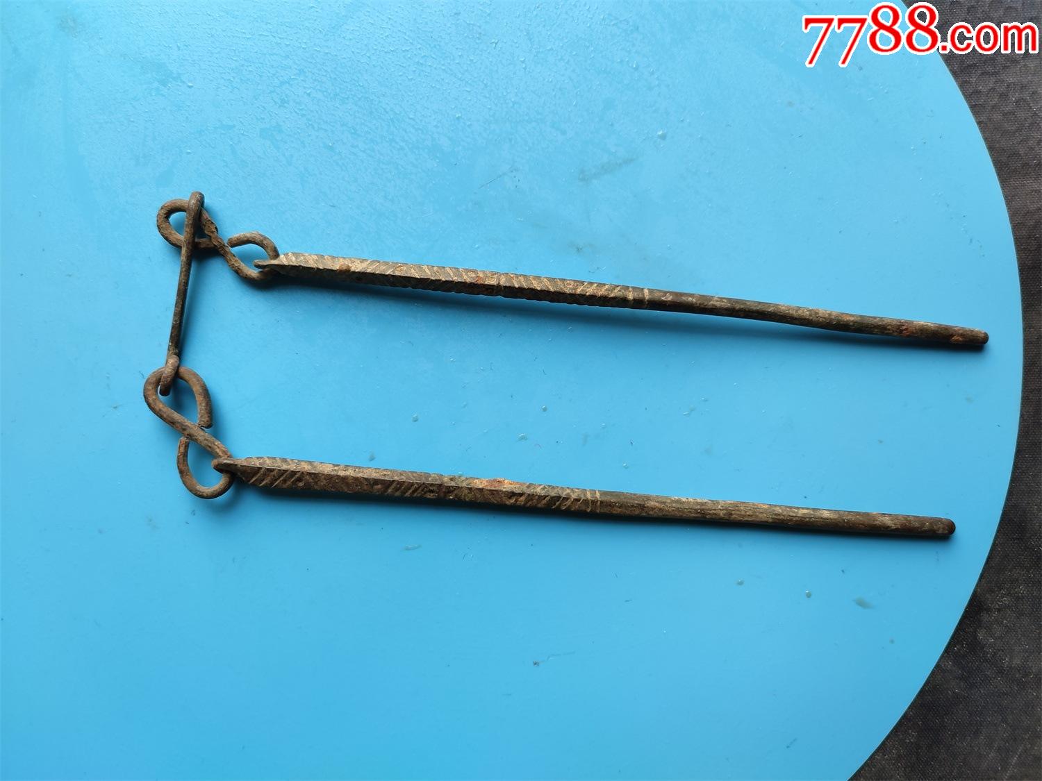 全品铜器筷子一双包老包真包全品