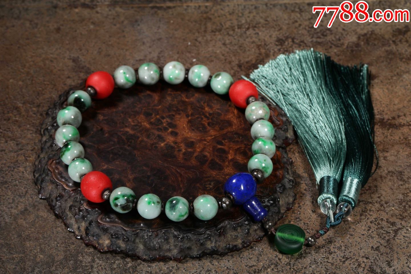 翡翠十八子手持翡翠圆珠直径135厘米