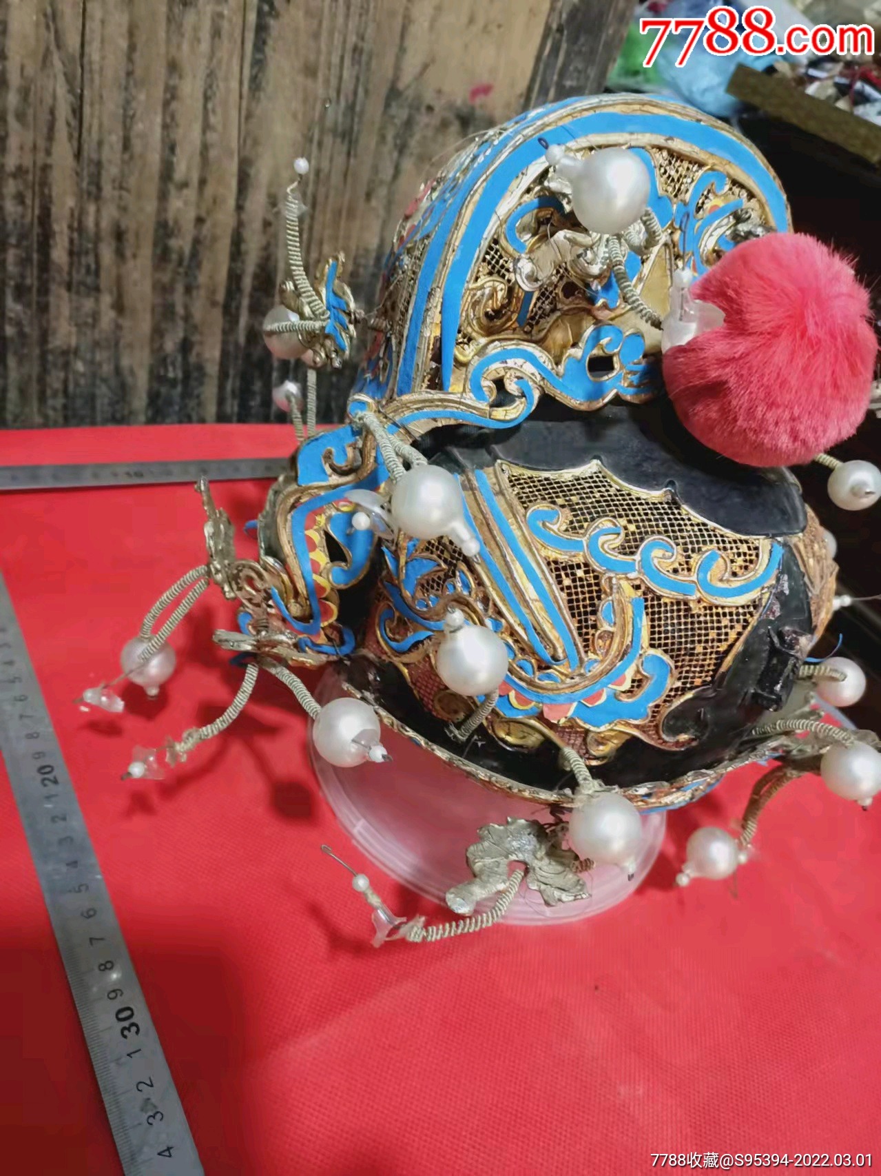 民国前后戏用凤冠帽子212017cm