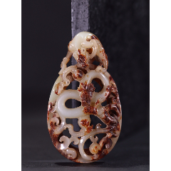  strong>高古玉螭龙鸡心佩 /strong>_和田玉_年代不详_白玉_其他类型