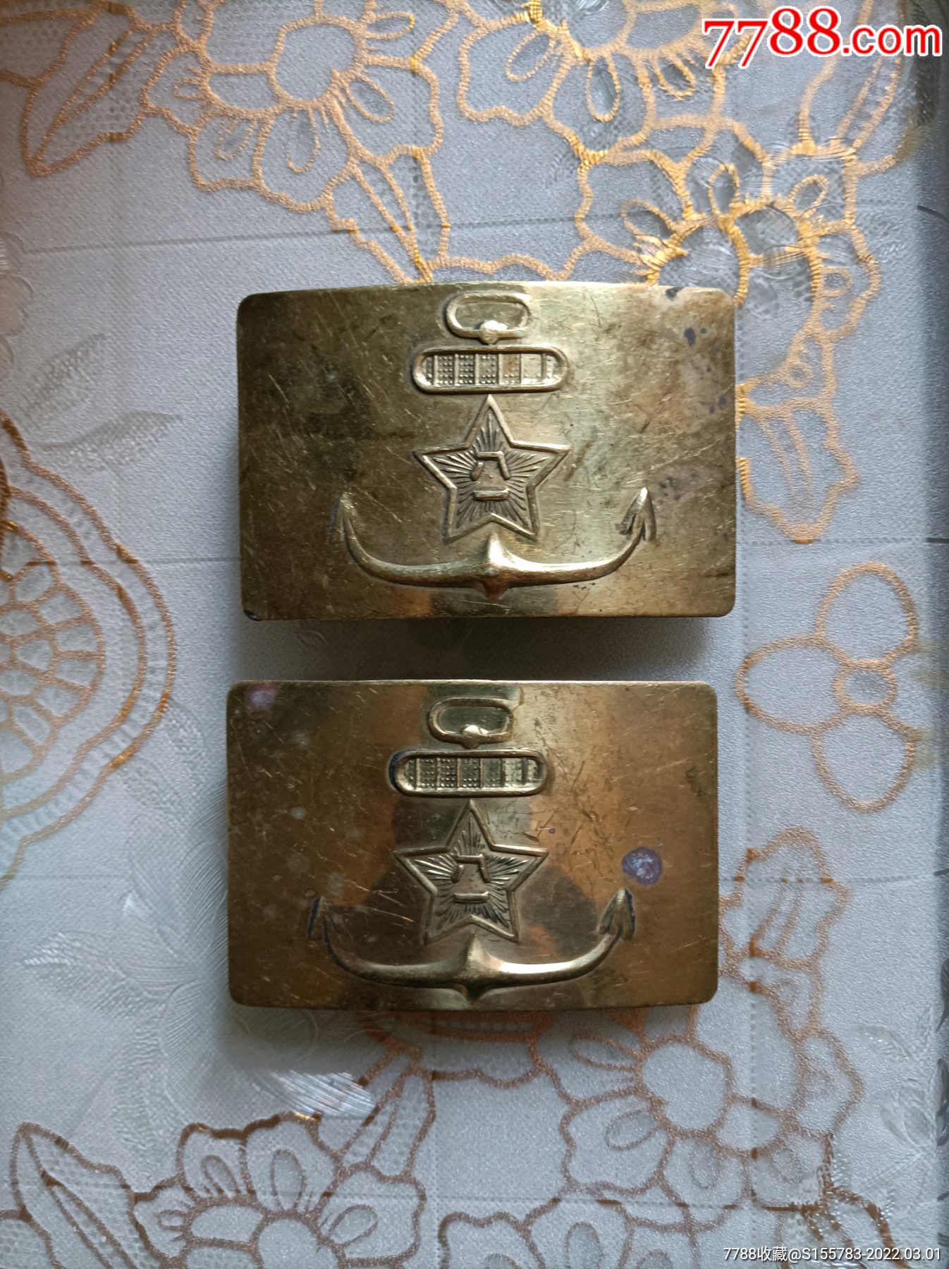 八一海军腰带扣_皮带扣/腰饰_第1张_7788核雕收藏