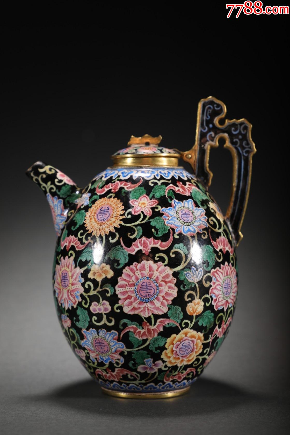 珐琅彩福寿执壶