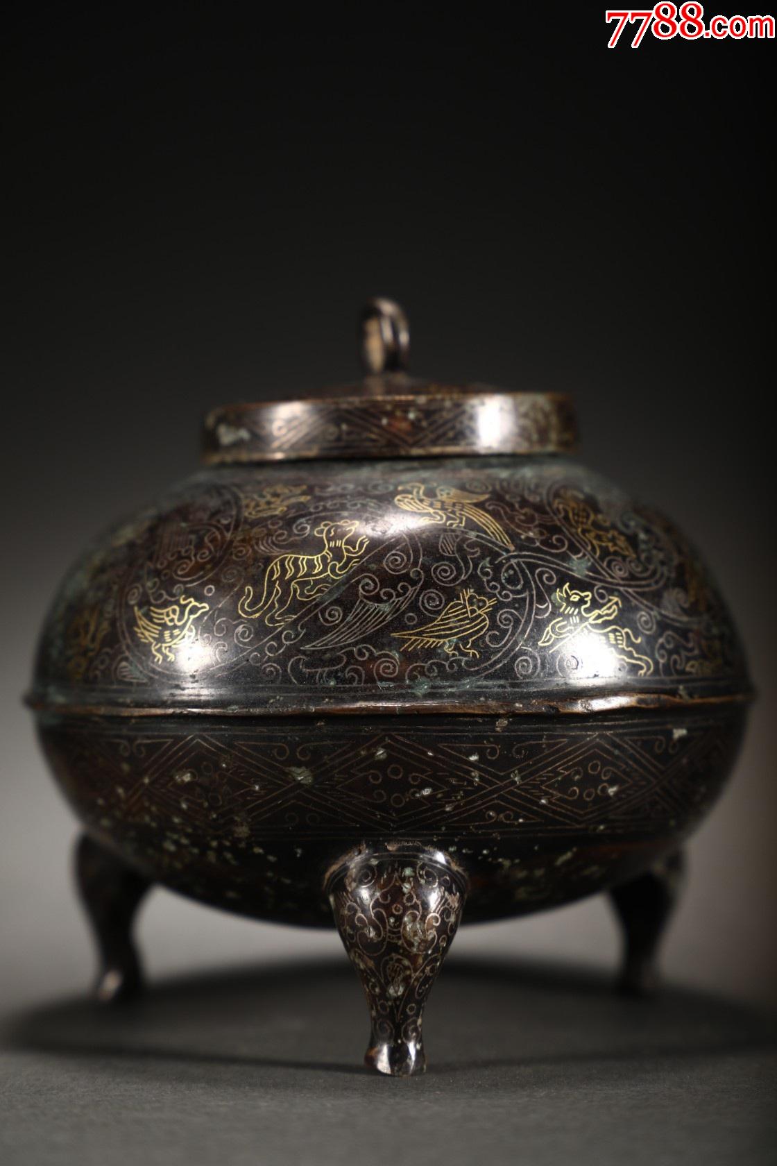 错金银瑞鸟罐-其他银器-7788烟酒茶牌