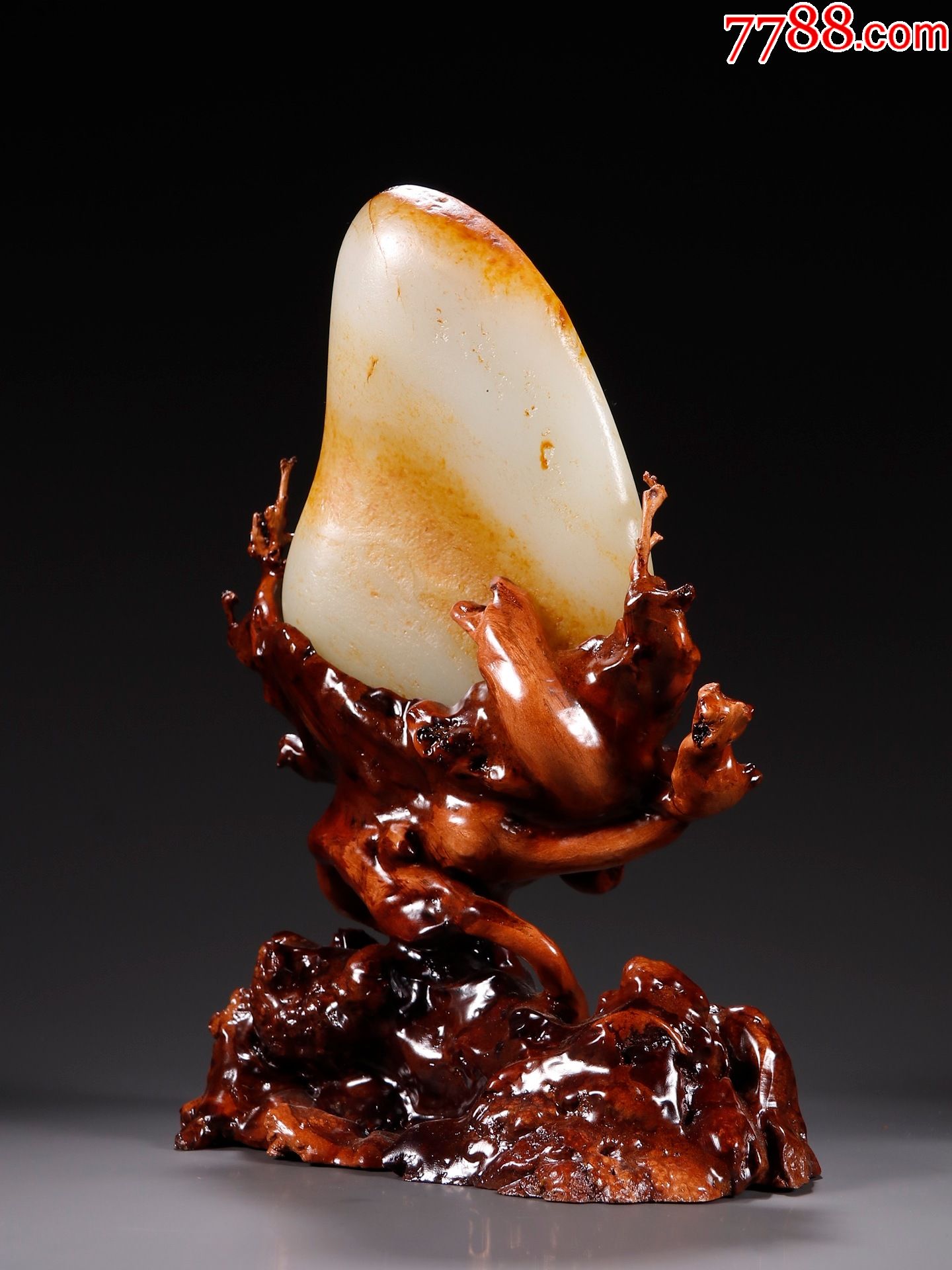 和田玉籽料大原石摆件