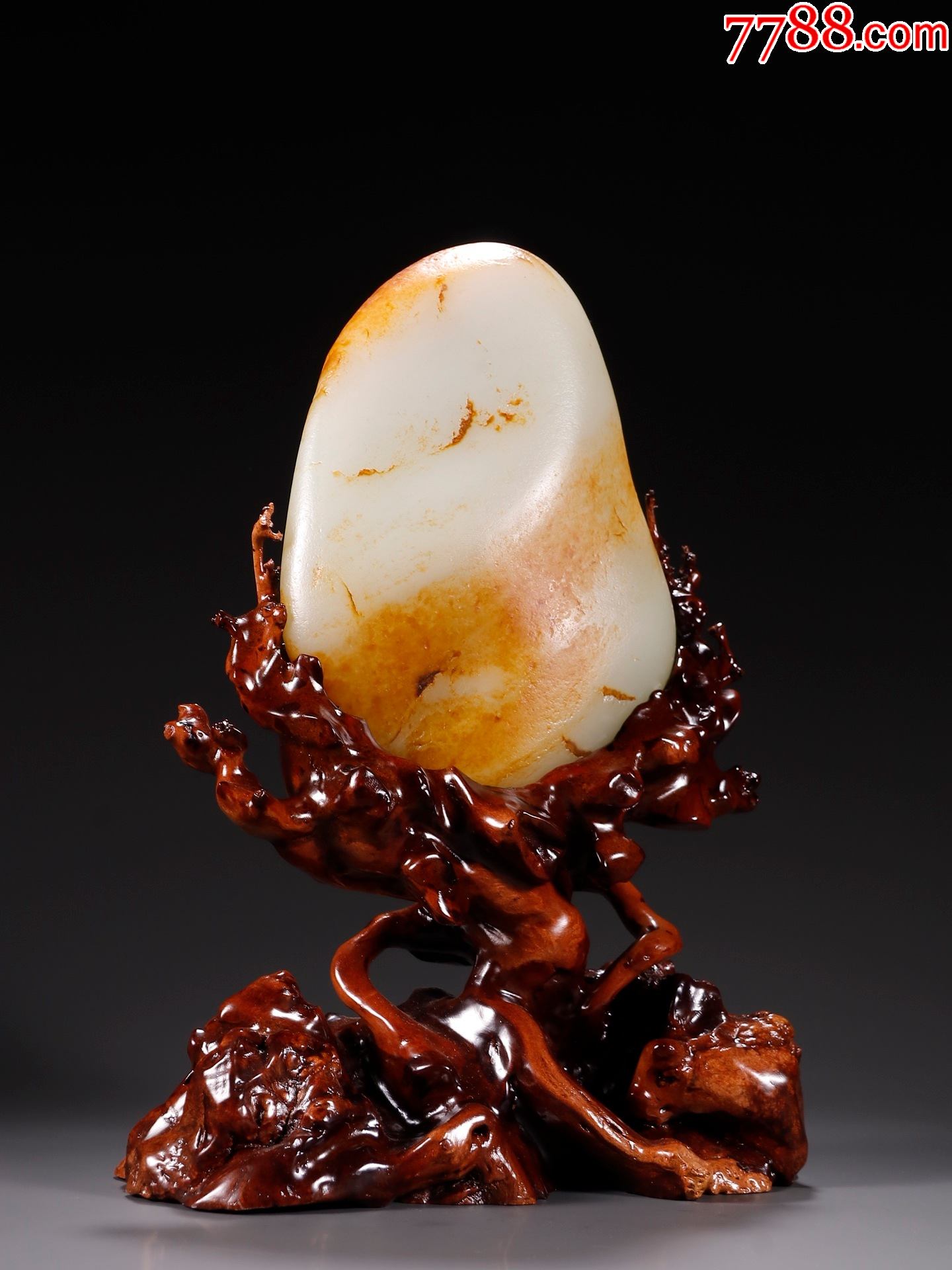 和田玉籽料大原石摆件