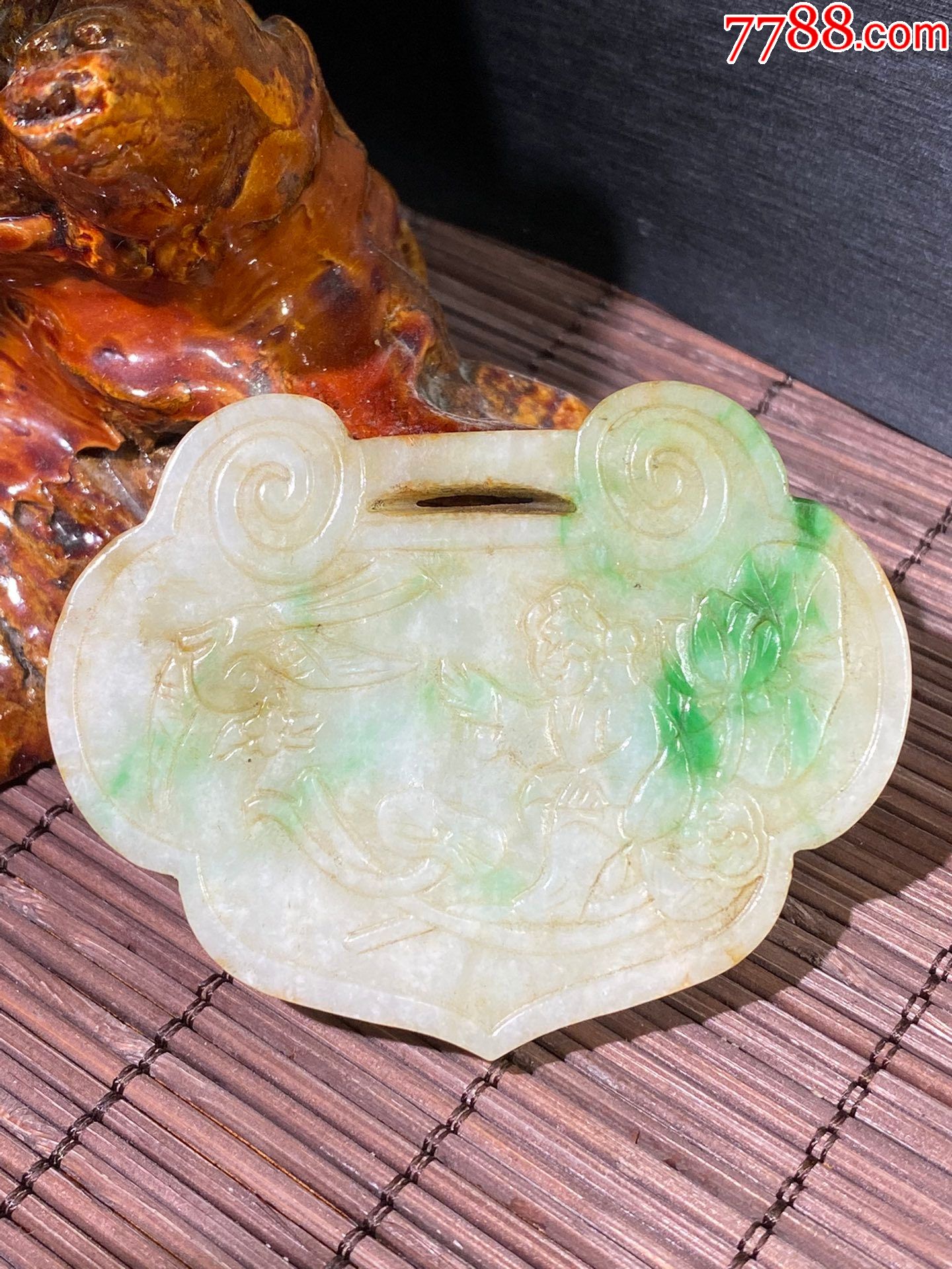 翡翠余堂富贵玉锁-价格:2800元-se85641275-翡翠/缅甸玉-零售-7788