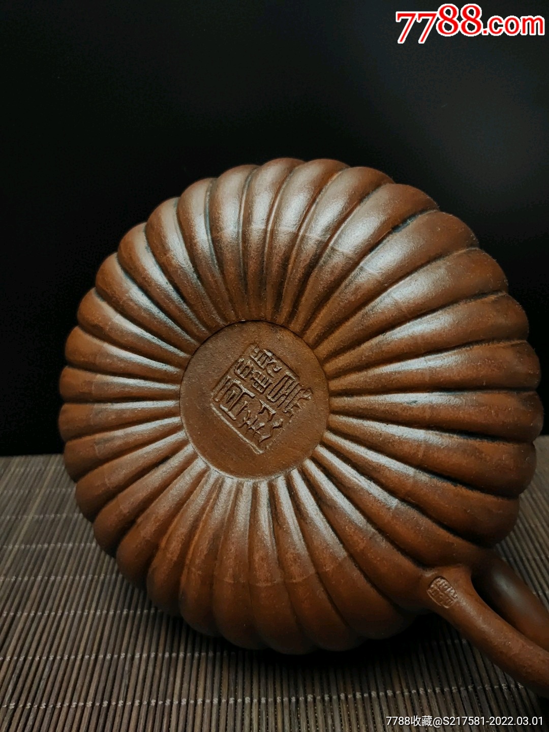 旧藏老紫砂壶顾景舟制南瓜瓜棱壶型手工精制制作精良品相完好