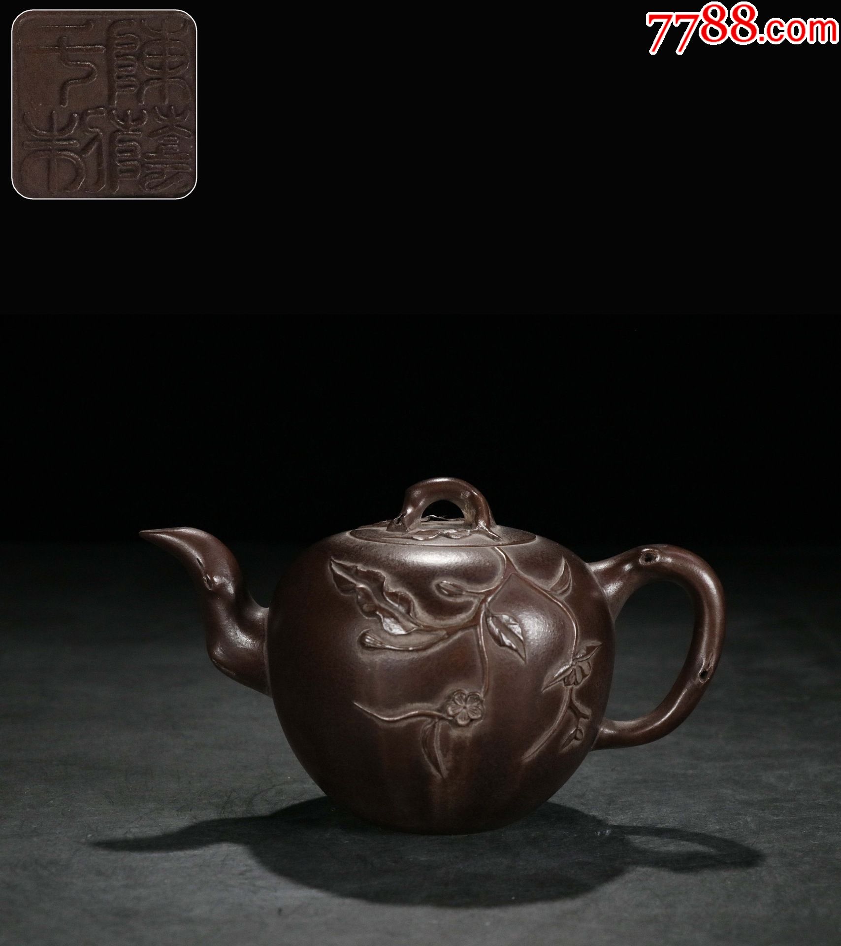 【陈荫千】款梅花壶-价格:4800元-se85649147-紫砂壶-零售-7788收藏